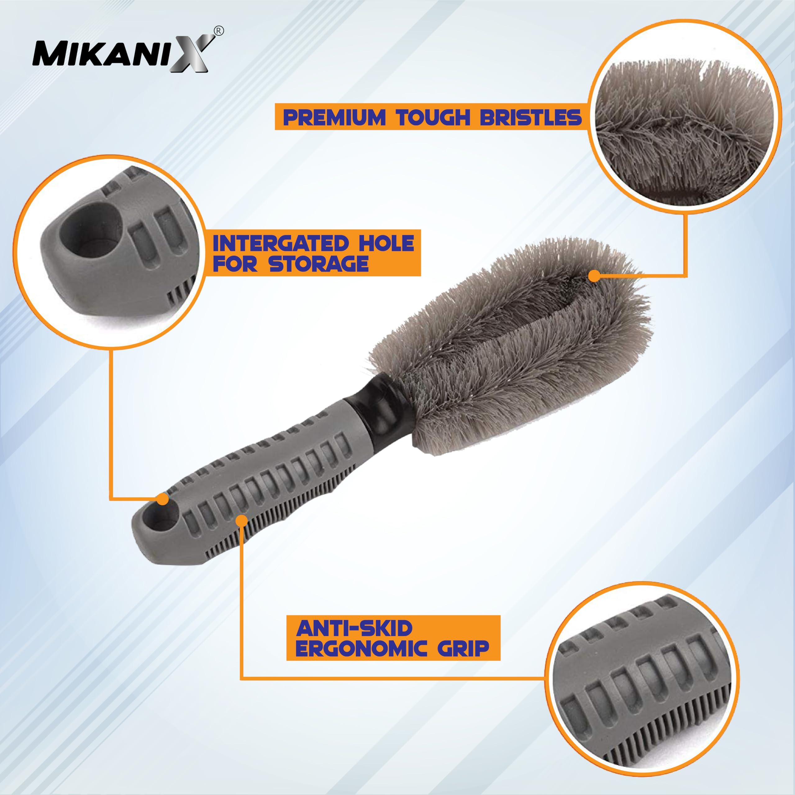 OBEROI'S TRADERS Car & Motorcycle Alloy Wheel Rim/Hubcap Cover Cleaning Brush to Remove Mud, Dirt and Brake Dust for Vehicle Washing Tool