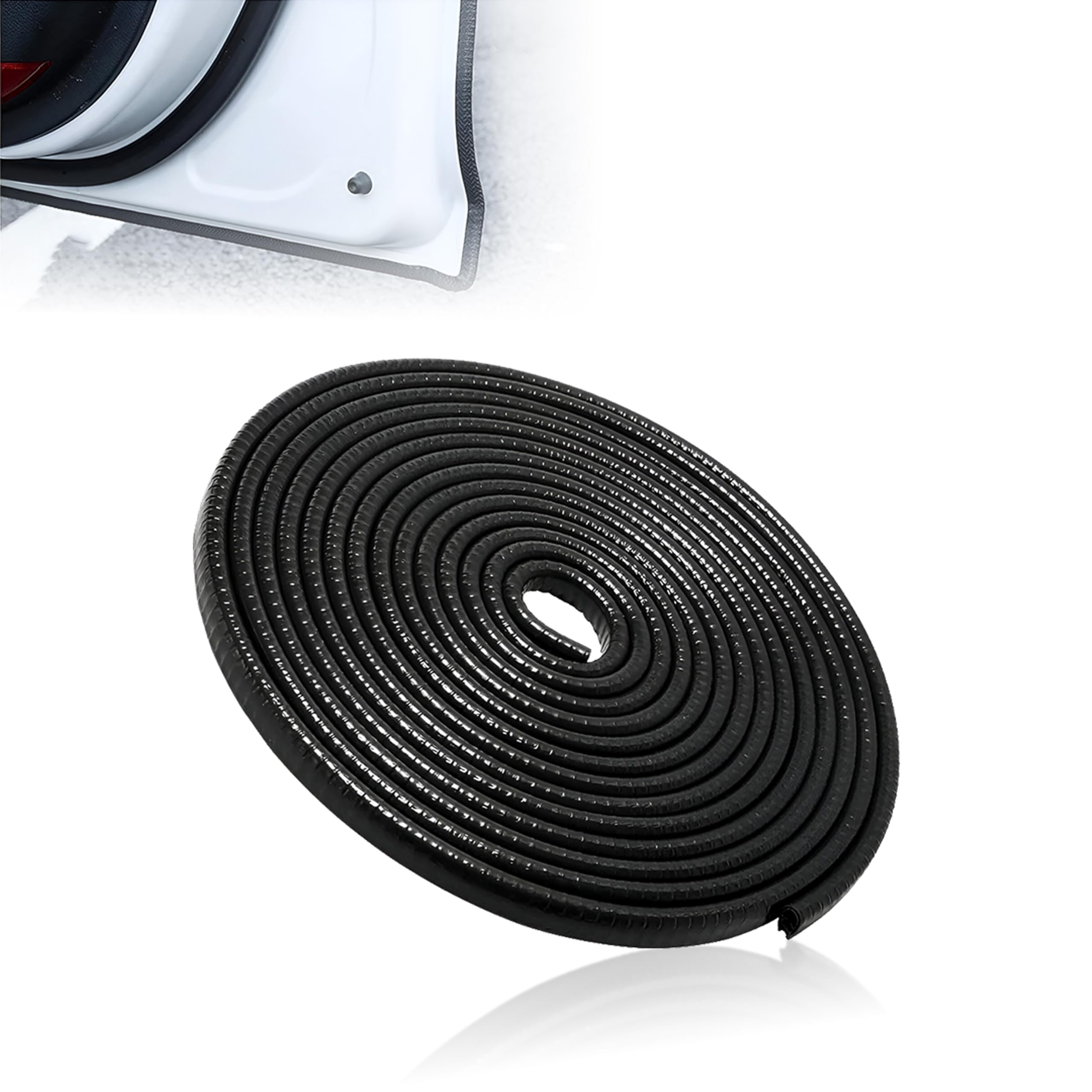 MIKANIX Universal Car Door Edge Protector Strip (5m) | Flexible Rubber Door Guard Trim | Scratch & Dent Protection for Car Doors Soft Seal Strip