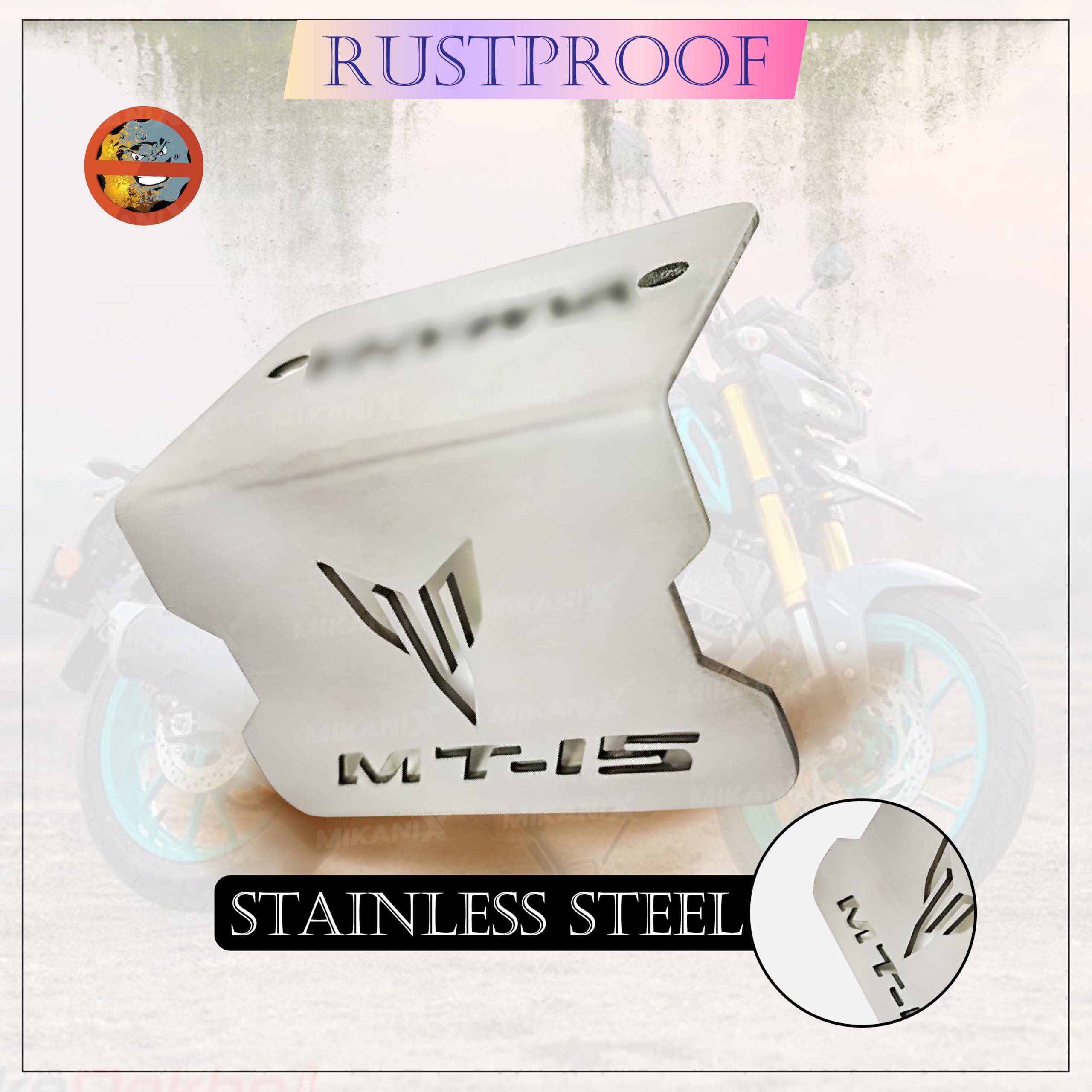 OBEROI'S TRADERS Stainless Steel Disc Brake Fluid Oil Reservoir Cap/Cover Oil Container Guard Compatible with Yamaha MT-15 Bike