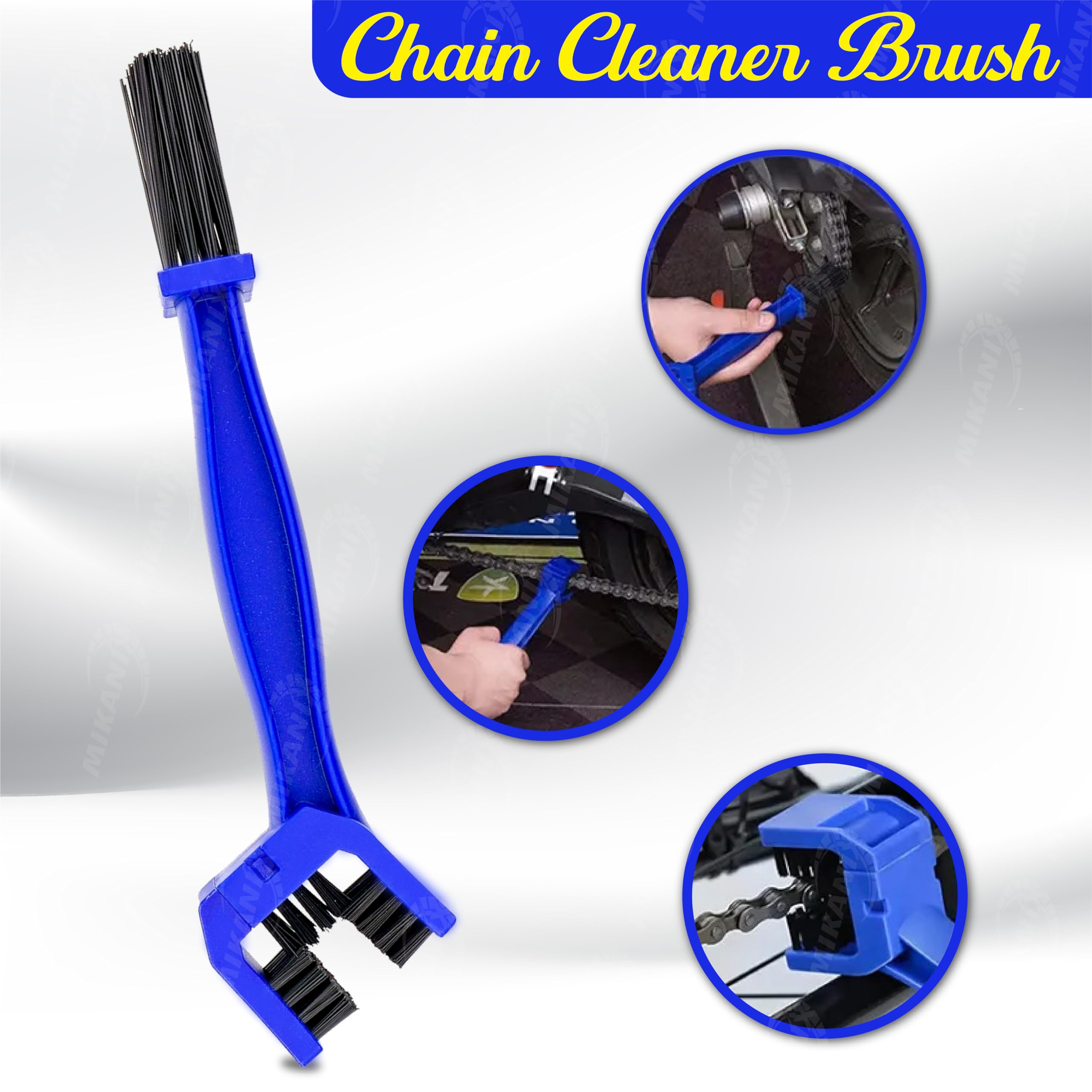 OBEROI'S TRADERS Multi-Purpose ABS Bike Chain Cleaner Brush with Soft & Long Bristles for Motorcycle & Cycle Chain Cleaning