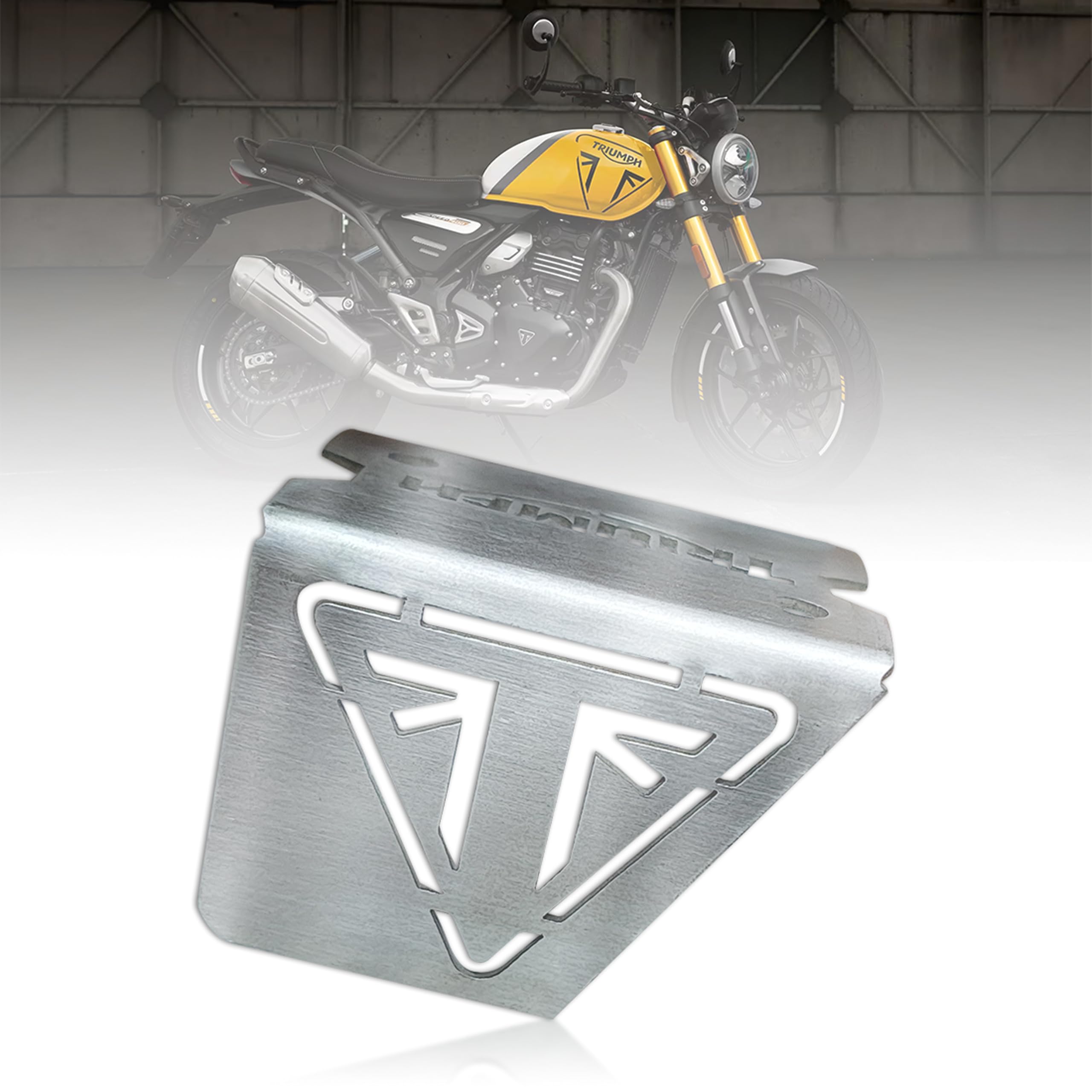 Mikanix Triumph Bike Stainless Steel Bike Front Disc Brake Fluid Reservoir Oil Cap/Container Guard Protector Cover I Triumph Bike Accessories