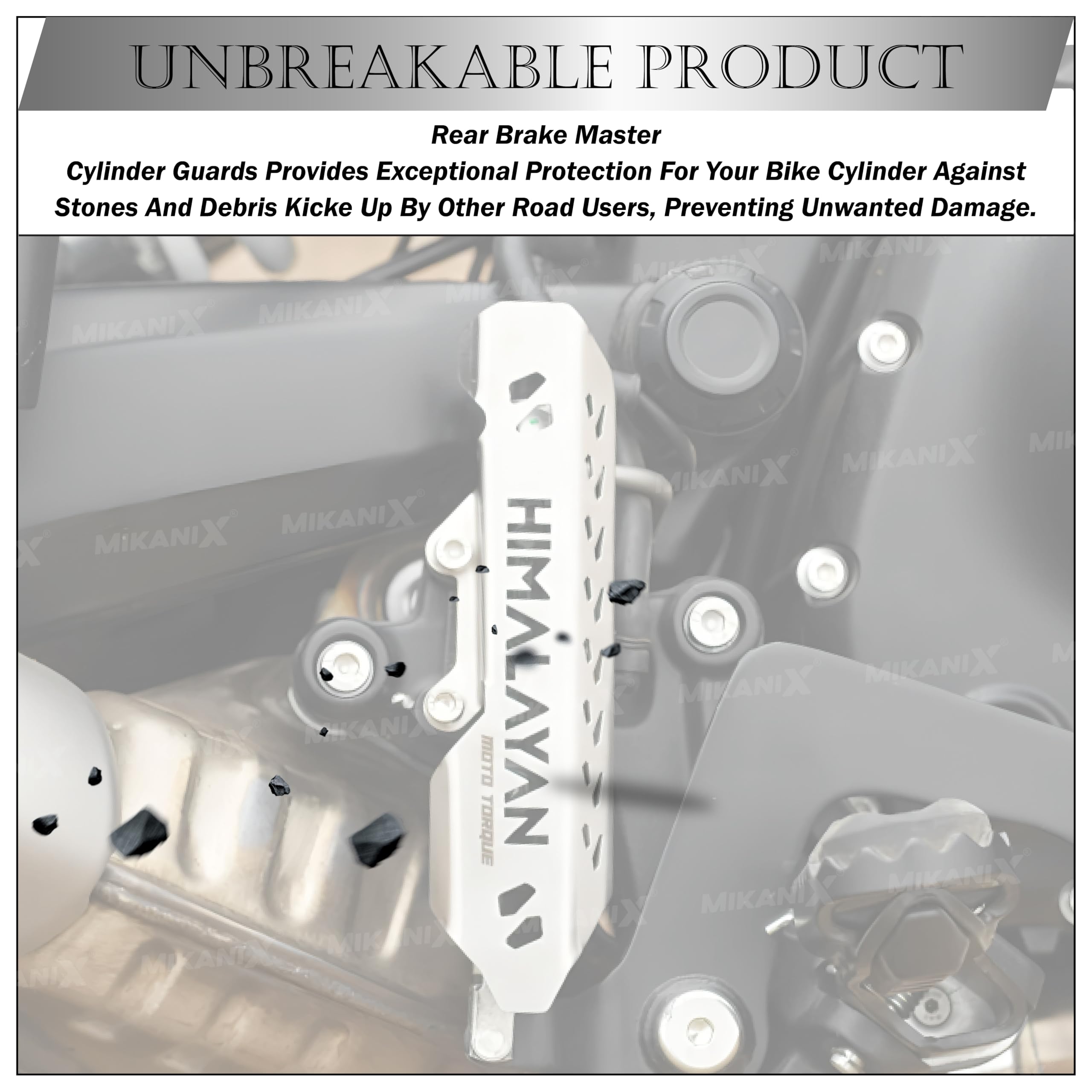 MIKANIX Bike Rear Master Cylinder Guard for Royal Enfield Himalayan 450