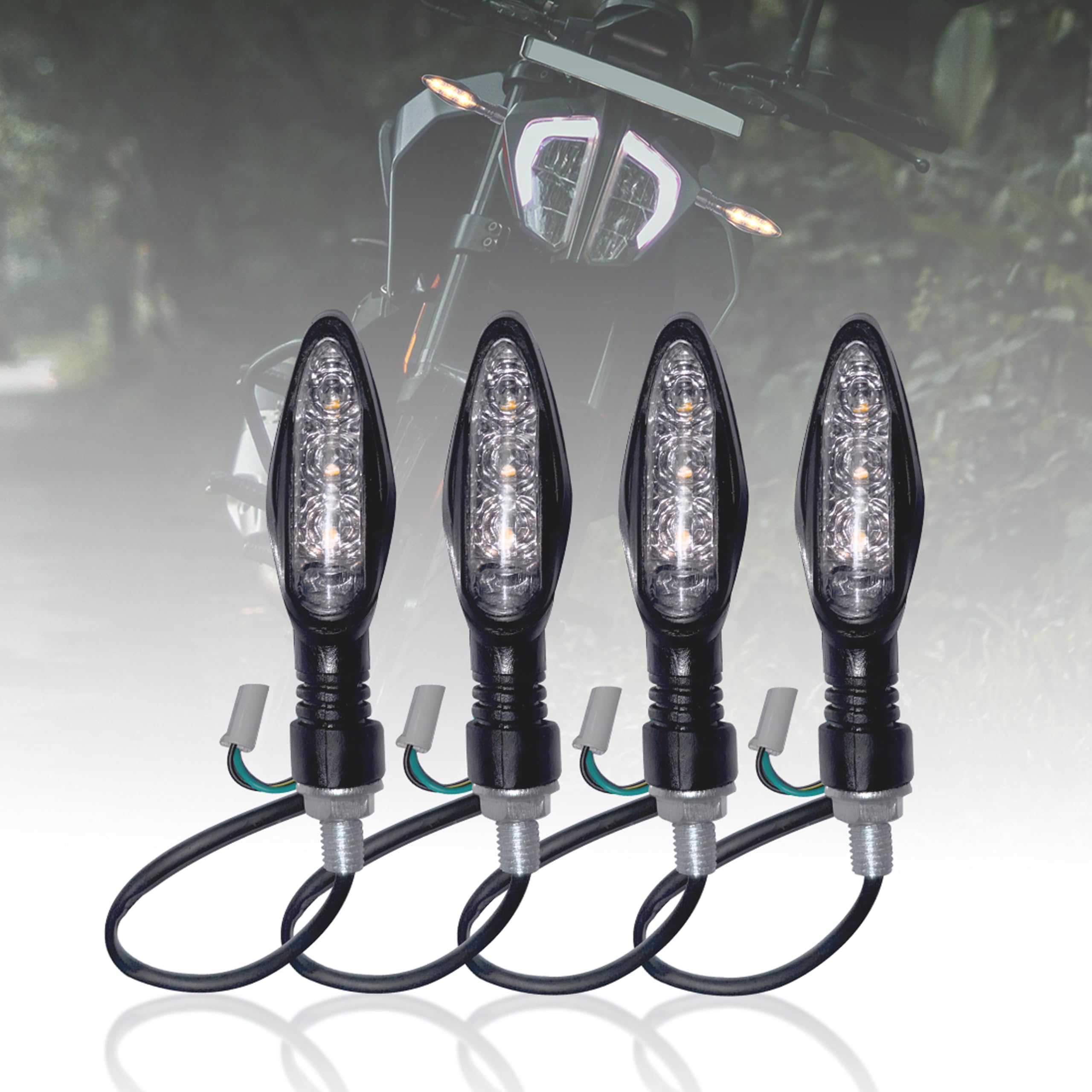MIKANIX Amber LED Turn Signal Indicator Light for KTM Bikes