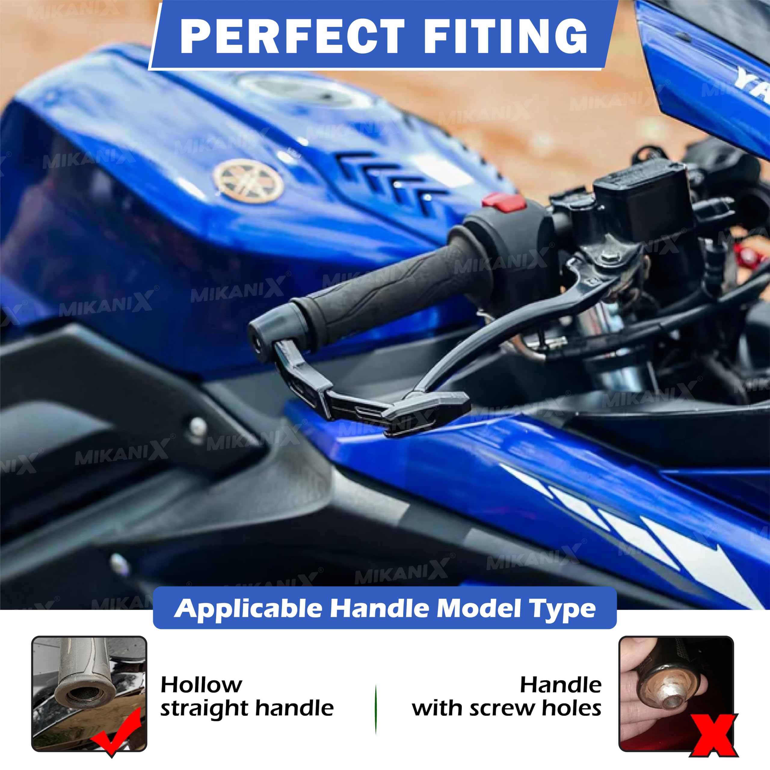 OBEROI'S TRADERS CNC Aluminium Motorcycle Handlebar Brake Clutch Lever Guard | Handle Bar End Protector | Handlebar Hand Guard Universal for All Bike