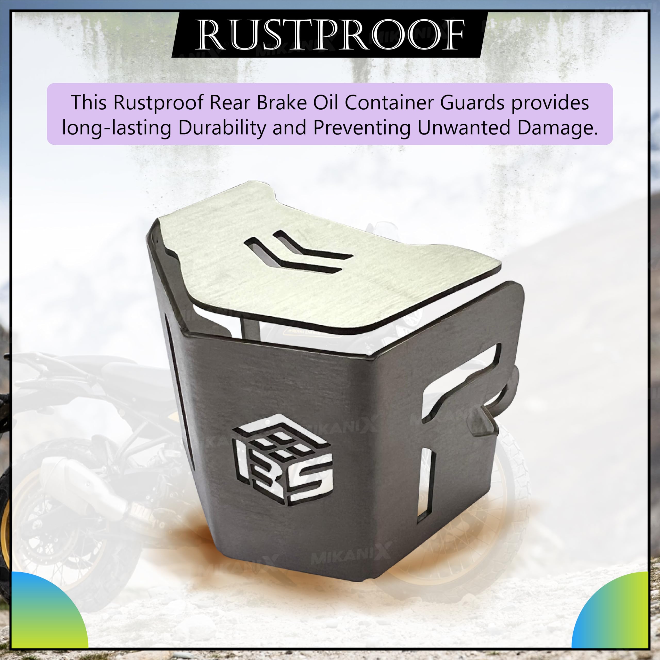 OBEROI'S TRADERS Rear Brake Oil Container Guard | Fluid Reservoir Cap Compatible With Royal Enfield Himalayan 450