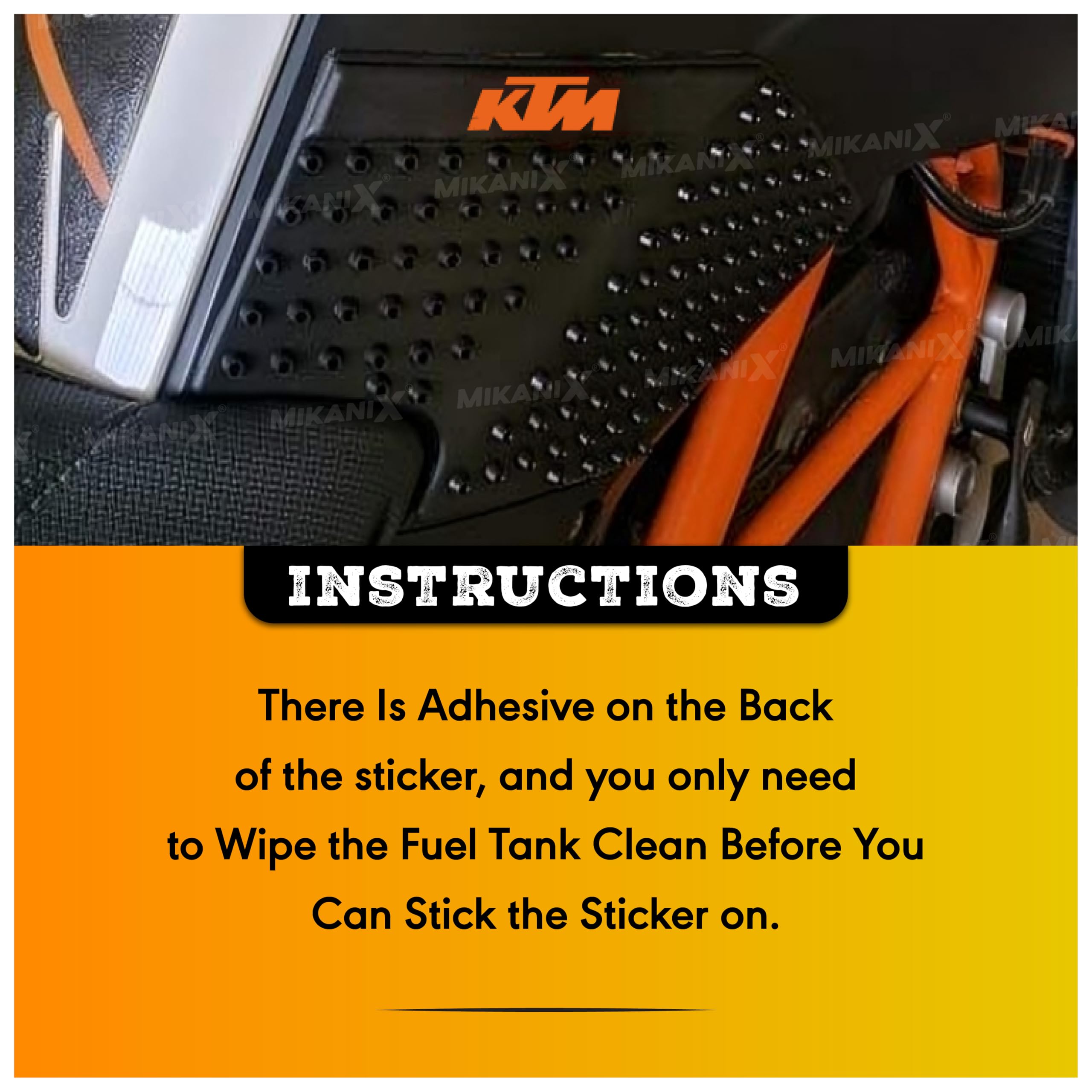 OBEROI'S TRADERS Anti Slip Silicone Tank Pad | Thai Pad and Ready to Race Front Disc Brake Oil Cap Reservoir Combo Compatible with All KTM | Duke | RC