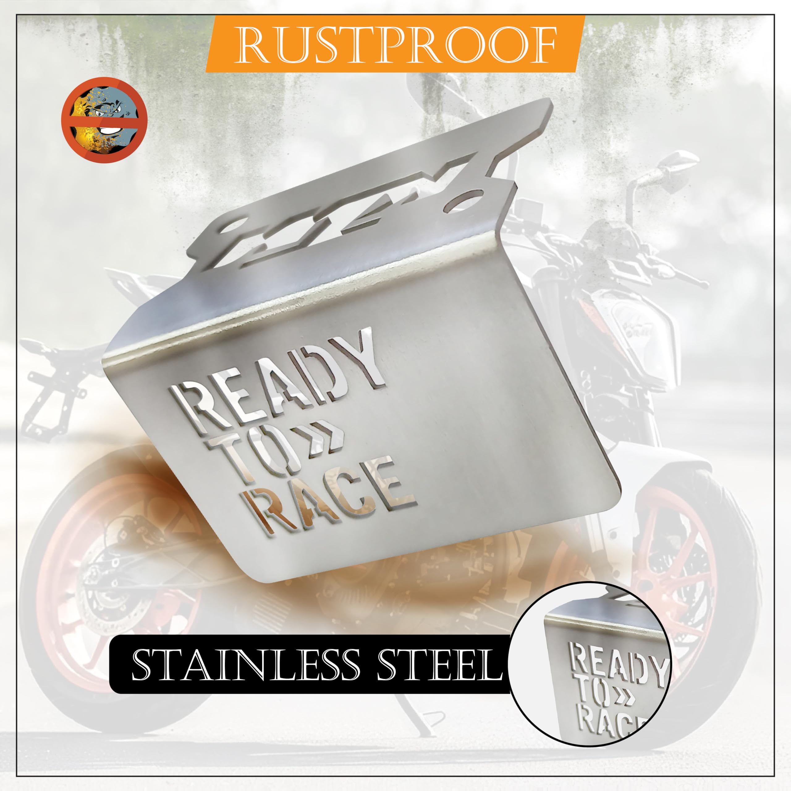 MIKANIX Stainless Steel Brake Oil Reservoir Cap Guard for Duke & RC | Ready to Race Laser Cut Cover | Compatible with Duke 125/200/250/390 & RC 125/200/250/390 | Premium Accessory