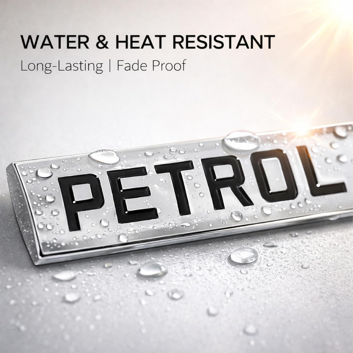 MIKANIX Car Diesel & Petrol Fuel Tank Cap Emblem Sticker | 3D Abs Fuel Indicator Badge | Universal Fit | Durable, Waterproof & Easy Peel Stick