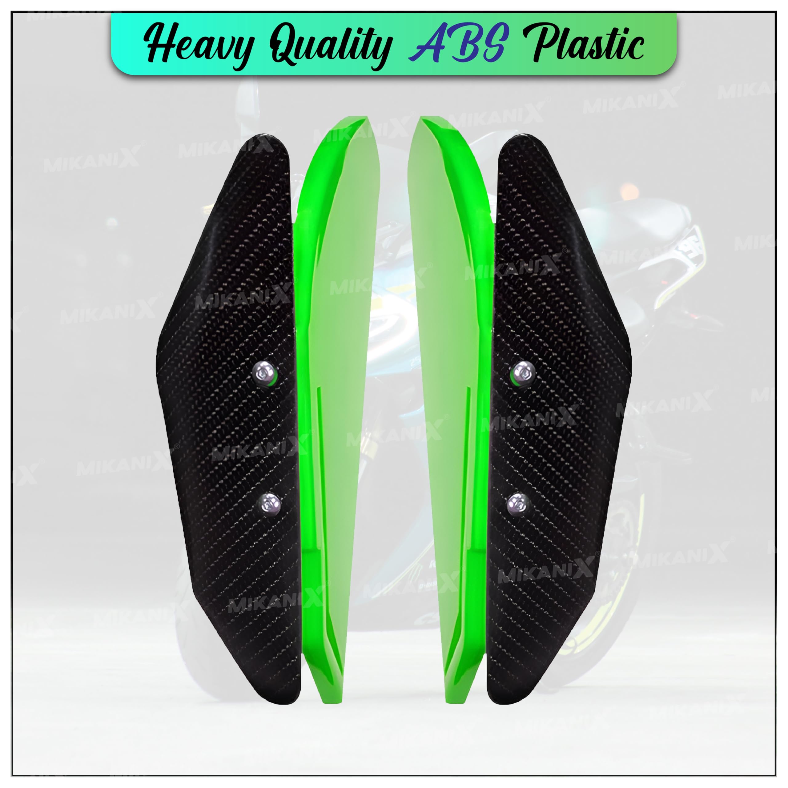 MIKANIX R15 V3 / V4, Ninja, CBR, RR310, KTM RC Bike Side Wings/Winglet Pro Canard Bike Fairing Kit (Pack of 2)