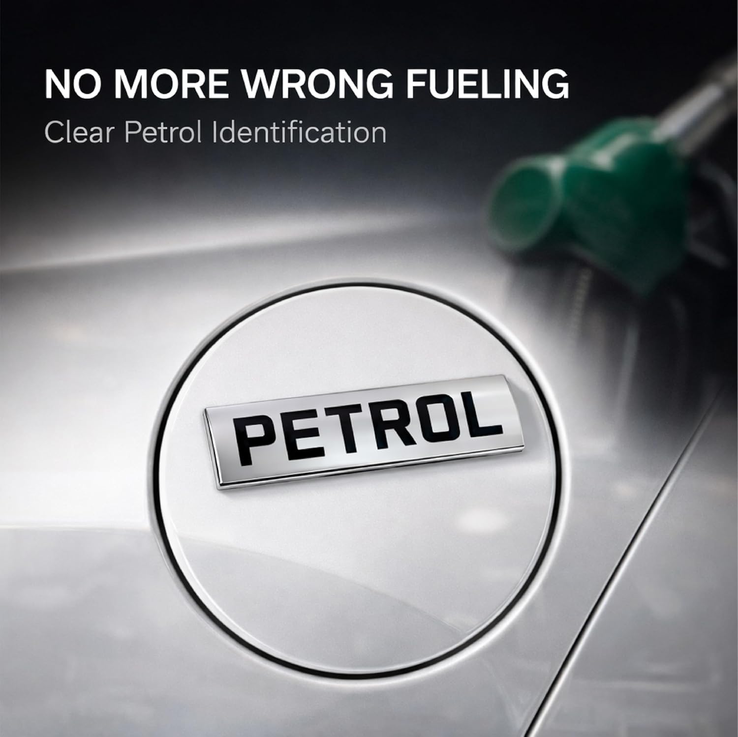 MIKANIX Car Diesel & Petrol Fuel Tank Cap Emblem Sticker | 3D Abs Fuel Indicator Badge | Universal Fit | Durable, Waterproof & Easy Peel Stick