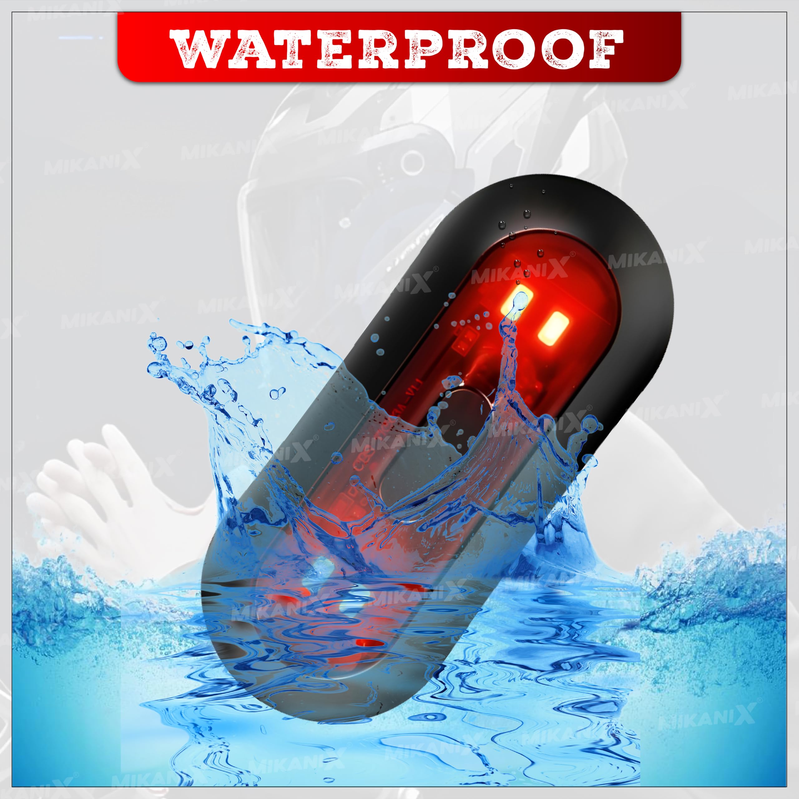 OBEROI'S TRADERS Abs Universal Helmet Light/Led with 3 Modes of Flashing | Blinking Strobe Rear Warning Red Safety Night Riding Light USB Charging Cable, Corded Electric