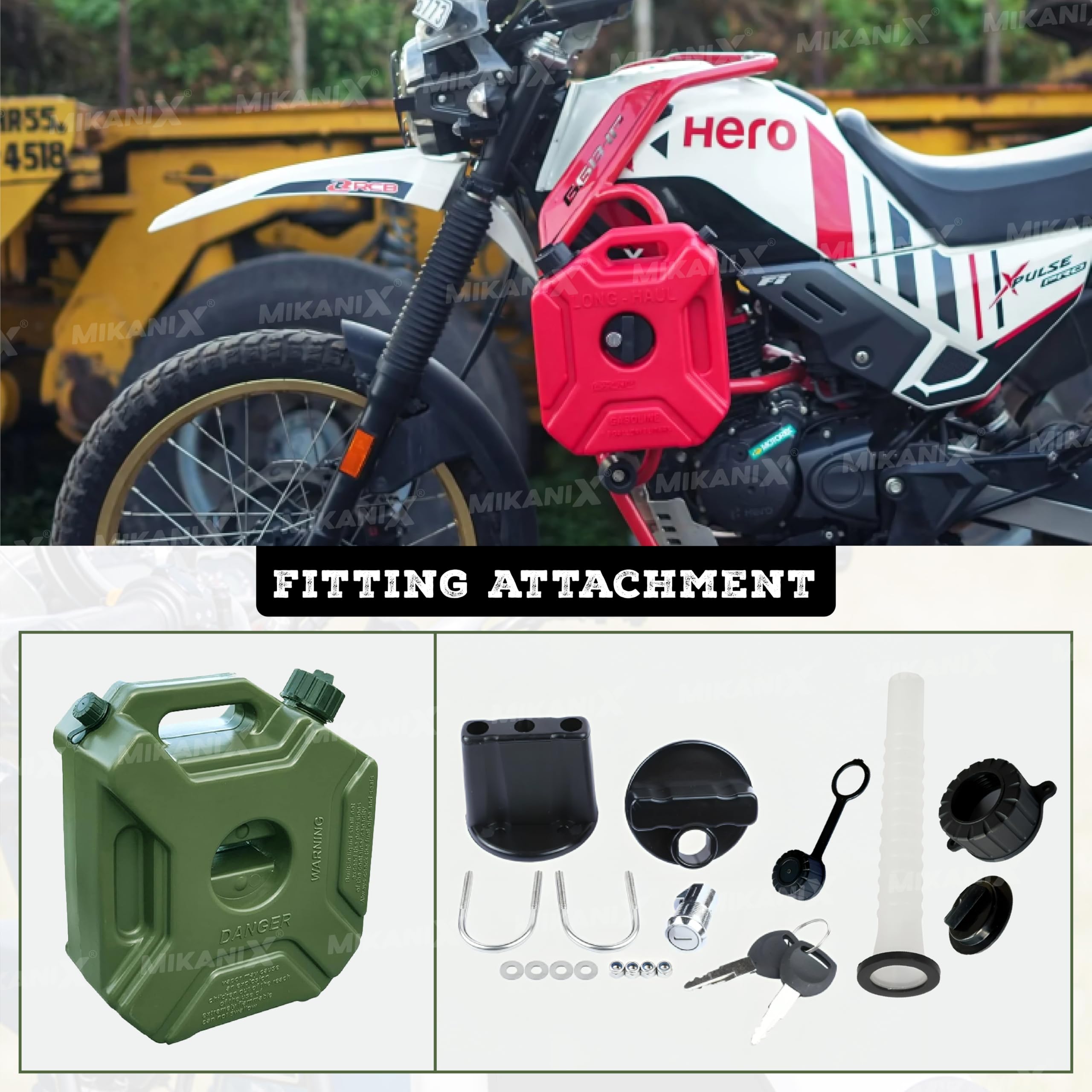 OBEROI'S TRADERS 5 Litre Petrol Jerry Can Combo For Motorcycle, Car, SUV and Thar | To Carry Diesel, Petrol, Fuel and Water For Long-Distance Travel, Off-Road Adventures, Emergency Backup