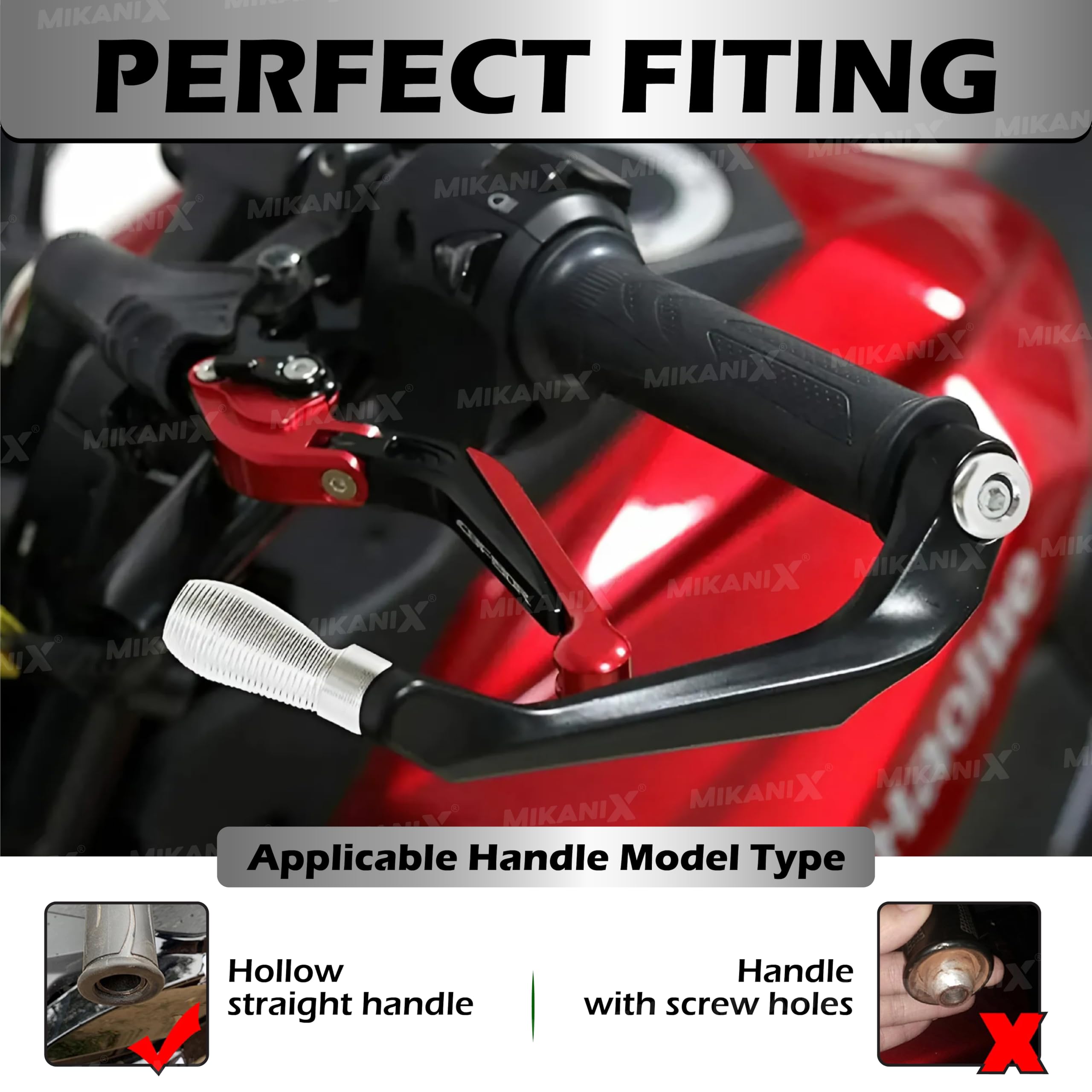 OBEROI'S TRADERS Carbon Finish CNC Aluminum Universal Motorcycle Lever Guard | Handle Bar End Brake Clutch Lever Protective Guards | Hand Guards for All Bikes