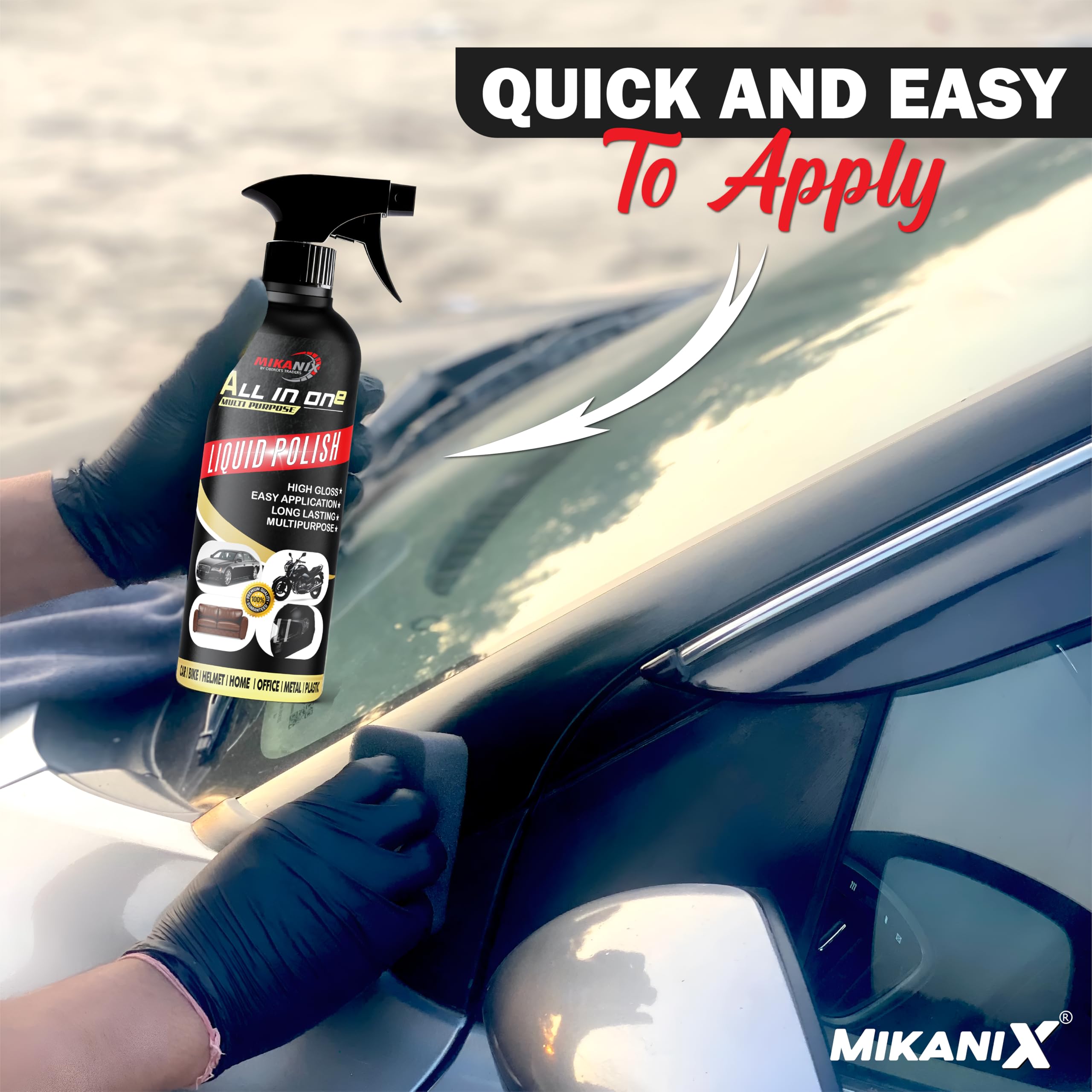 OBEROI'S TRADERS All-in-One Multipurpose Bike & Car Polish | Car Interior Dashboard Polish For Home Interiors, Leather Sofa | Protects, Shines & Removes Tough Stains