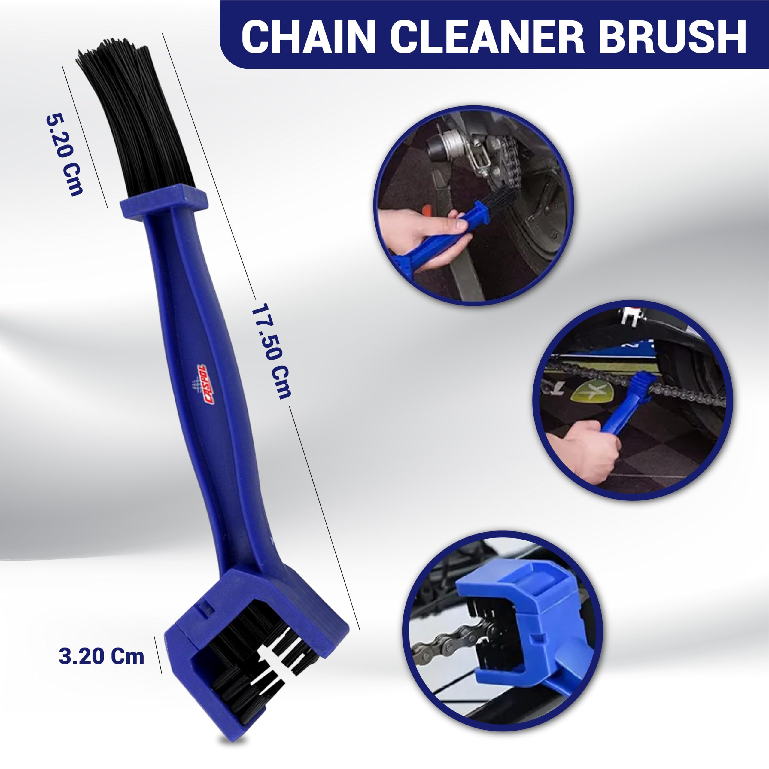 OBEROI'S TRADERS Combo Of Rust Remover Spray + Chain Cleaner + Chain Lube With Cleaning Brush | Cleans | Shines & Protects Chain | Remove Rust From Bike Chain, Tools & Household Items (450) ml