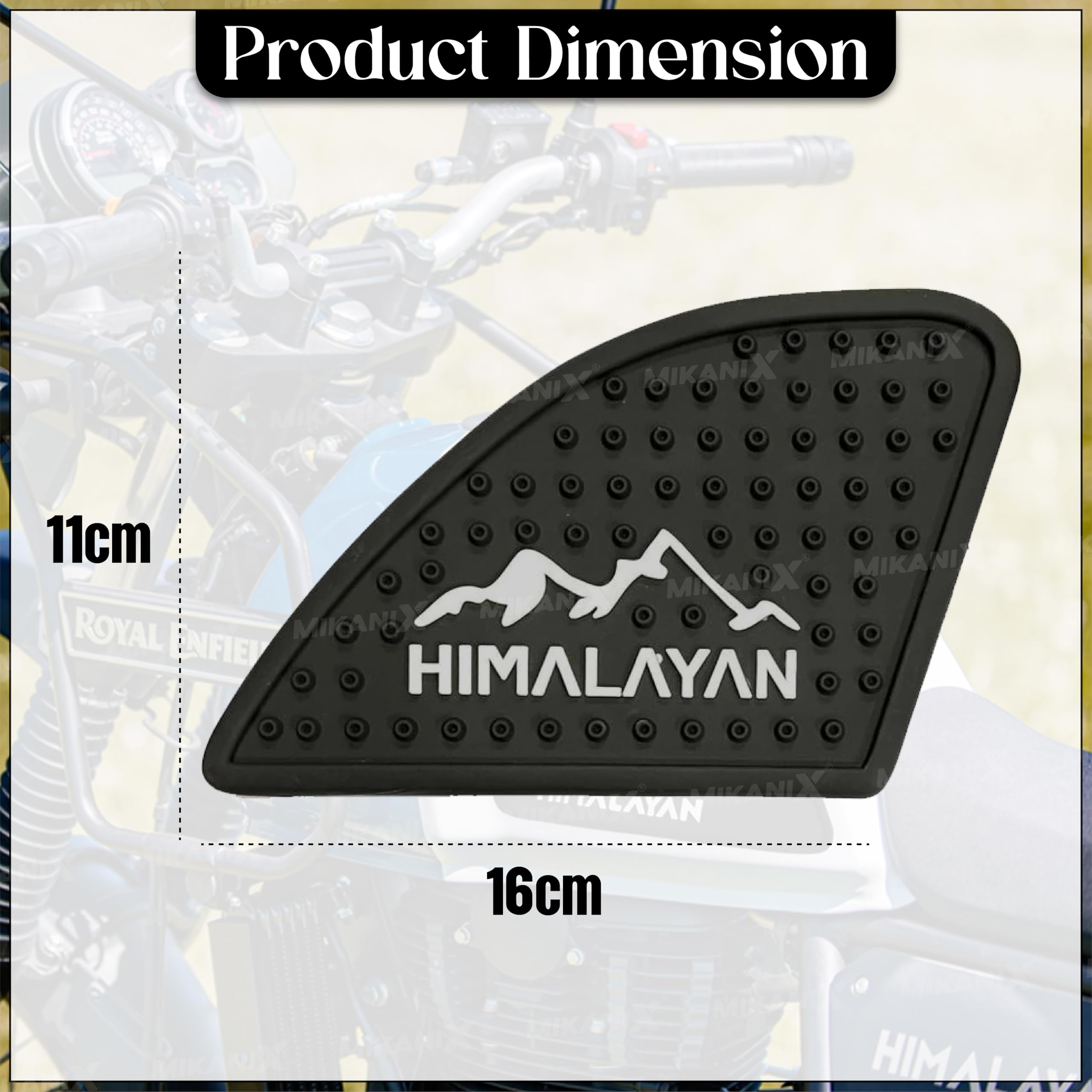 MIKANIX Anti Slip Silicone Tank Pad/Thai Pad Waterproof Sticker for Royal Enfield Himalayan