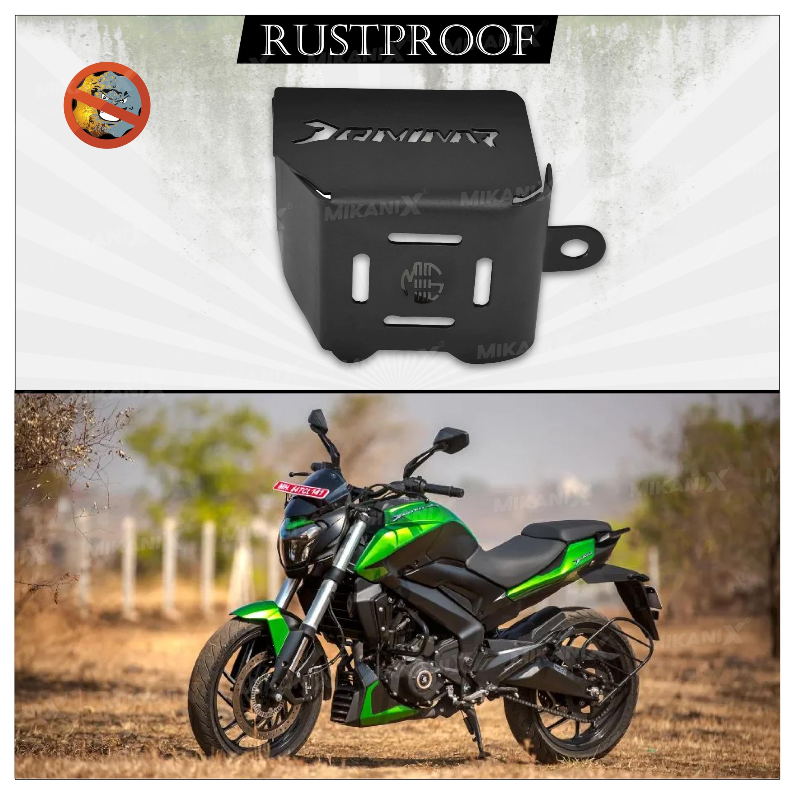 OBEROI'S TRADERS Rear Brake Oil Container Guard | Fluid Reservoir Cap Compatible With Bajaj Dominar 250/400