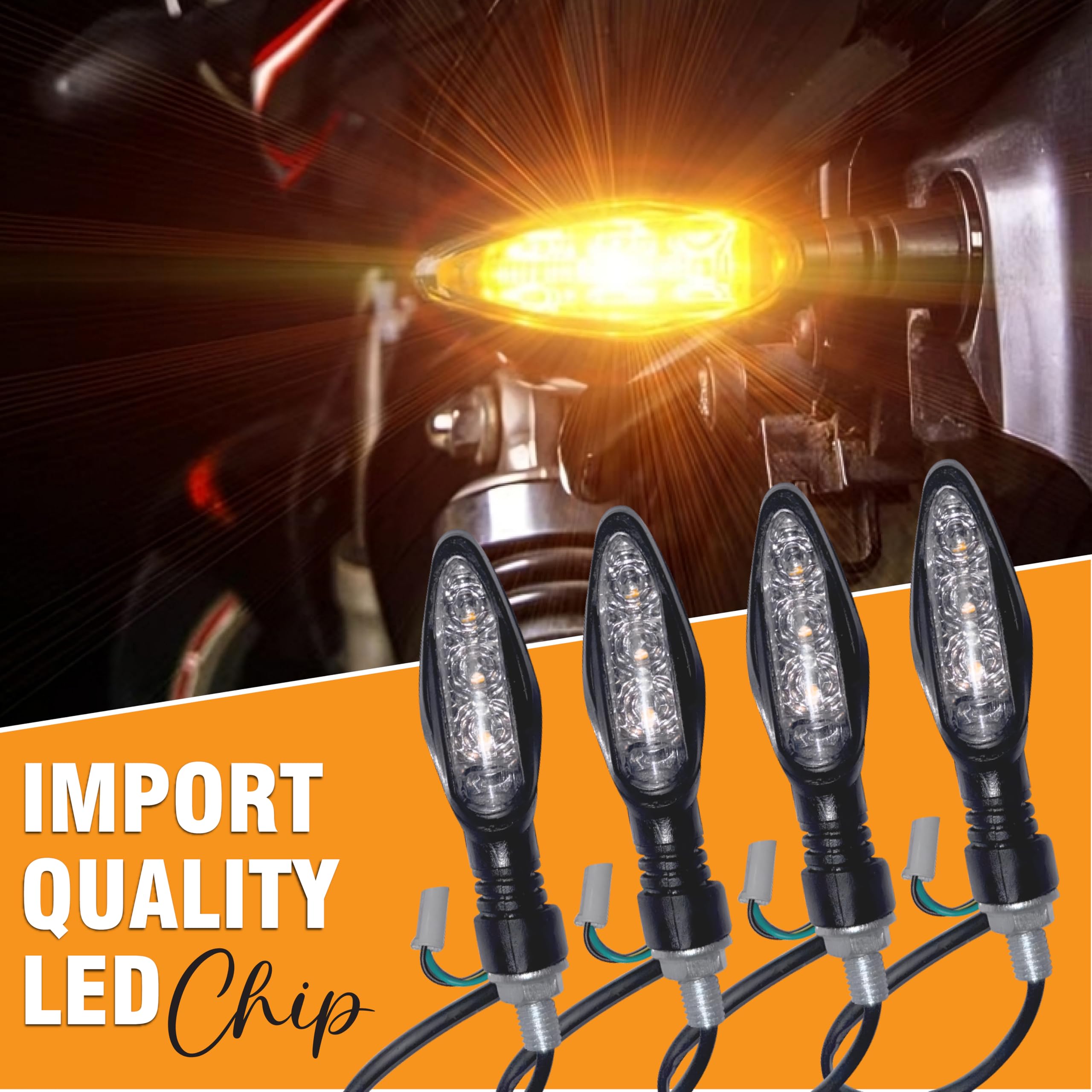MIKANIX Amber LED Turn Signal Indicator Light for KTM Bikes