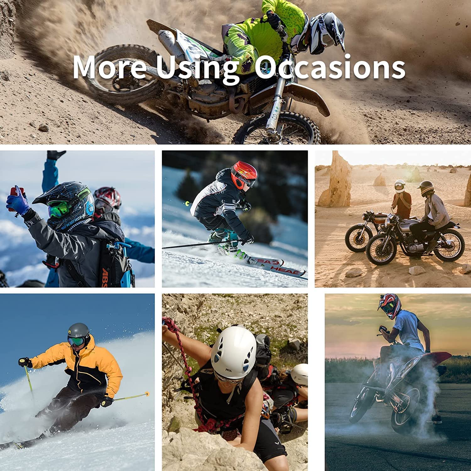 OBEROI'S TRADERS Universal Rechargeable Wireless Motorcycle Helmet Bluetooth | Headset | Earphone Intercom System with Microphone | High Sound Communication & Hands Free Calling & Music Control