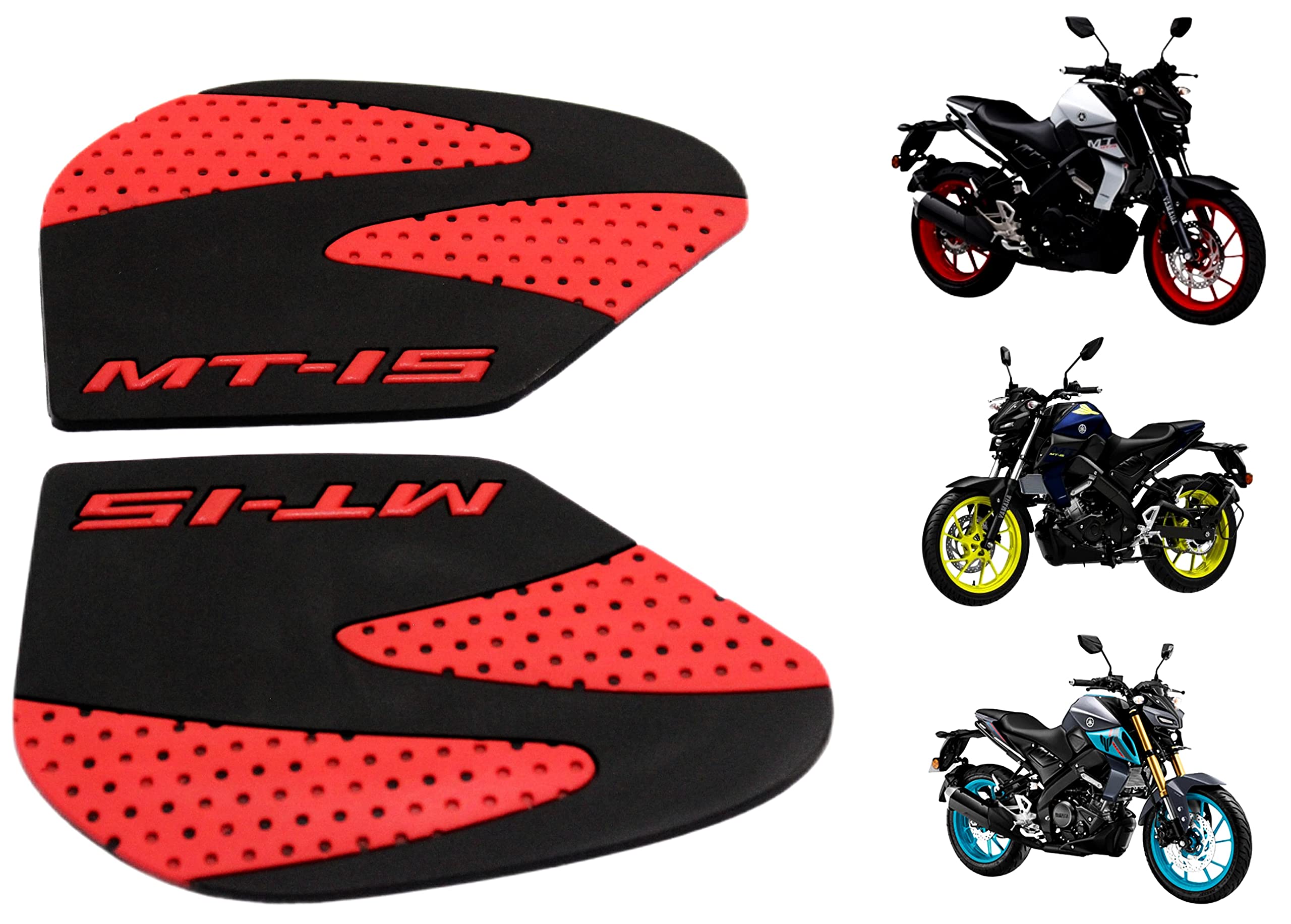 OBEROI'S TRADERS Anti Slip Silicone Tank Pad/Thai Pad Waterproof Sticker for Yamaha MT 15 Bike