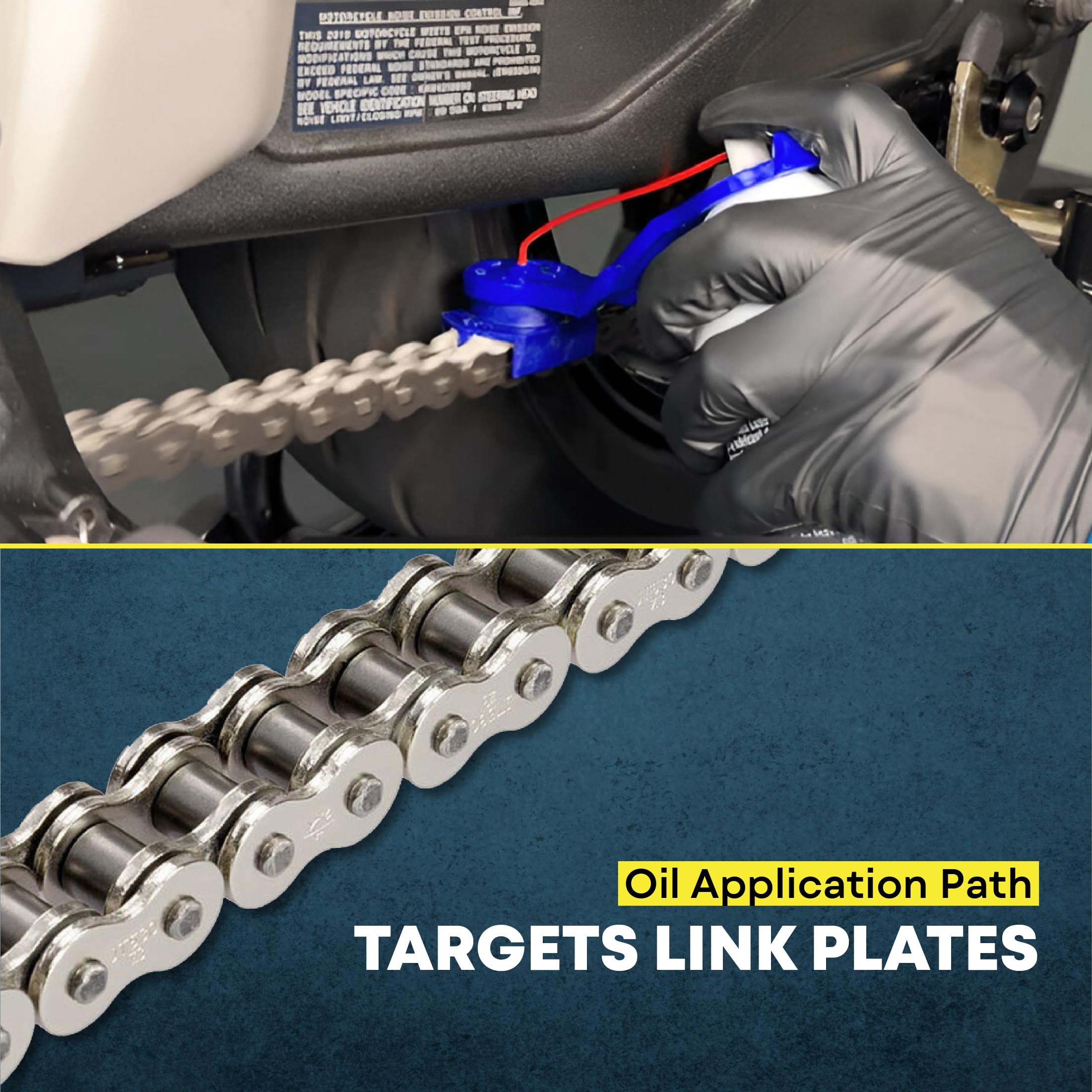 OBEROI'S TRADERS Motorcycle Chain Lube Dispenser Spray Attachment for Chains I Universal Chain Lubrication Tool for Bike Maintenance I Fits Any Chain Lube Can I Nozzle Sprayer Dispenser