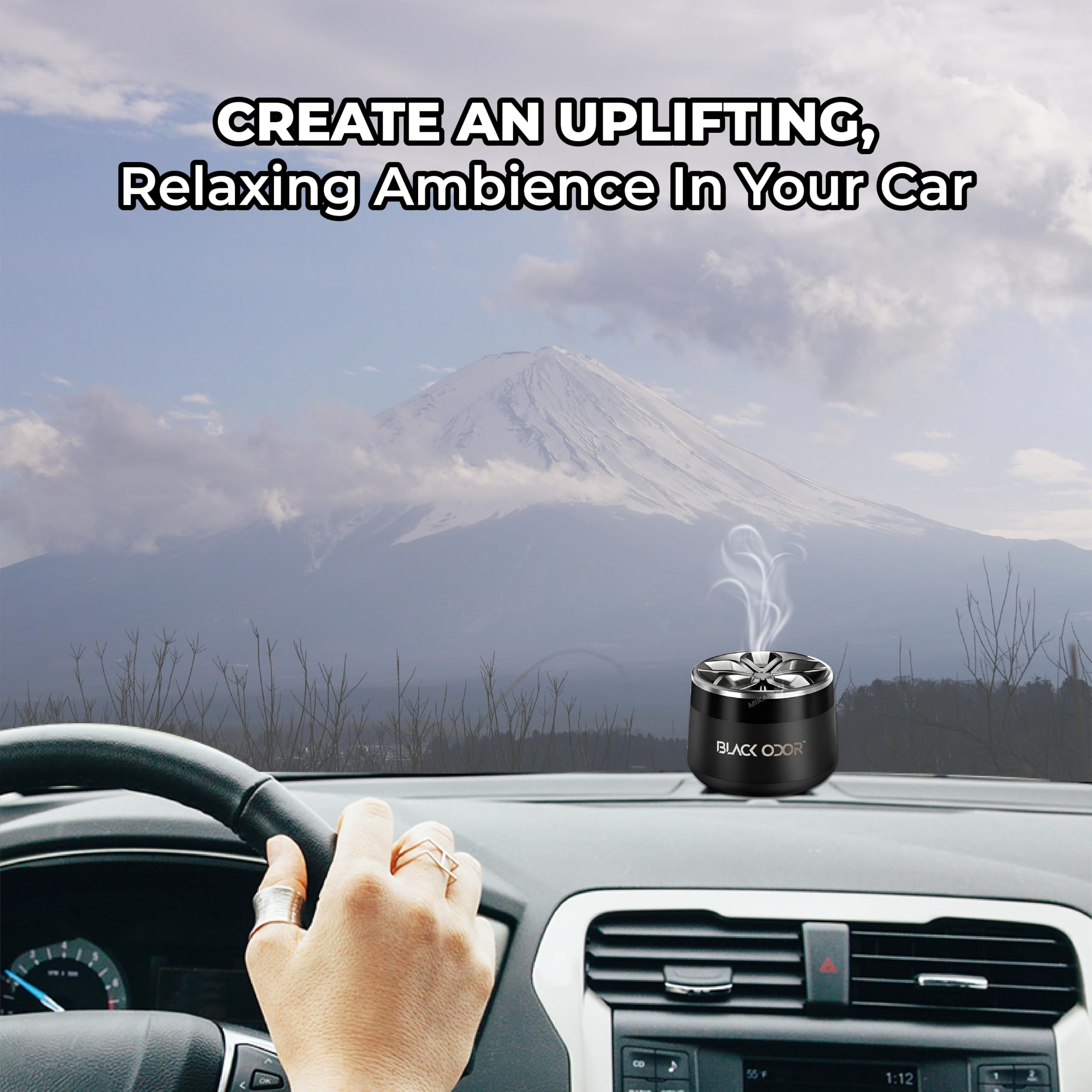 MIKANIX Black Odor Premium Gel Air Freshener 50gm | Eau de Cologne Fresh Citrus & Floral Fragrance | Luxury 5-Star Hotel Aroma | Long Lasting Car, Home & Office Odor Eliminator Perfume