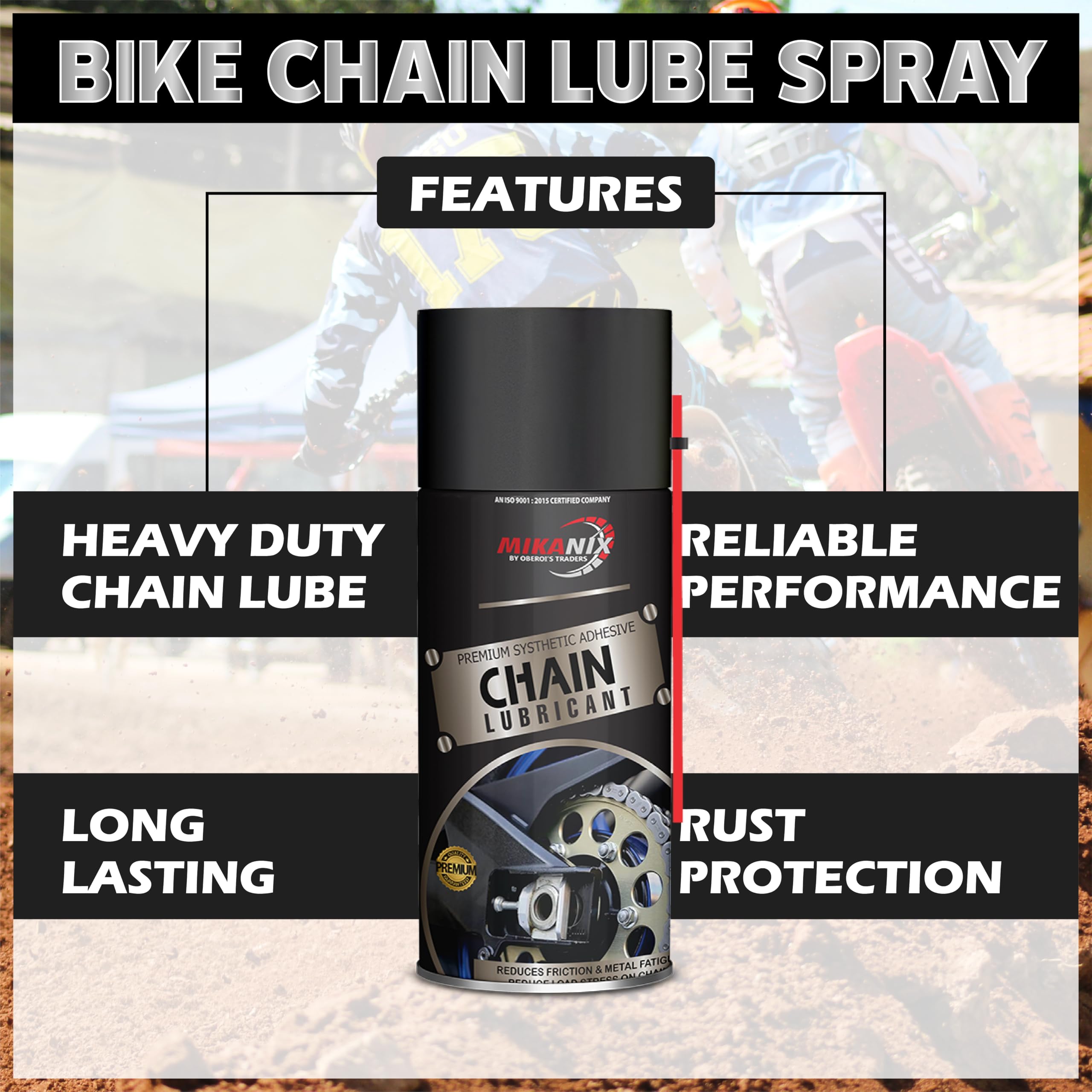 OBEROI'S TRADERS Bike Chain Lube Degreaser Spray with Cleaning Brush for Motorbike & Bicycle | Cleans | Shines & Protects Chain (Pack of 2)