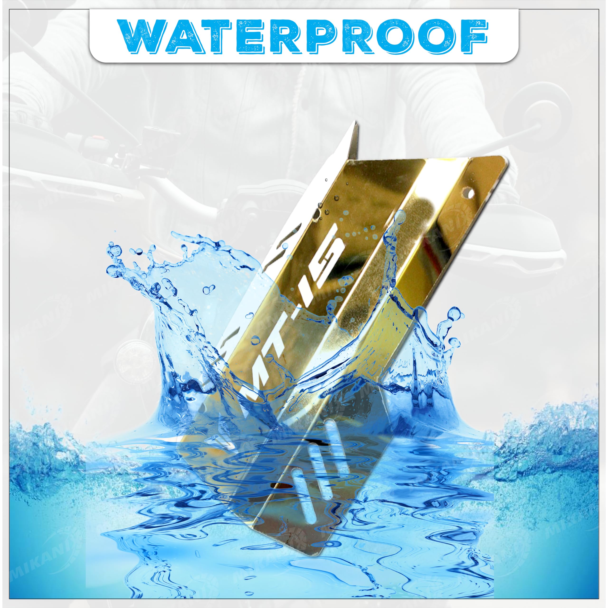 MIKANIX Premium Yamaha MT-15 Exhaust Cover Silencer Protector (Gold)