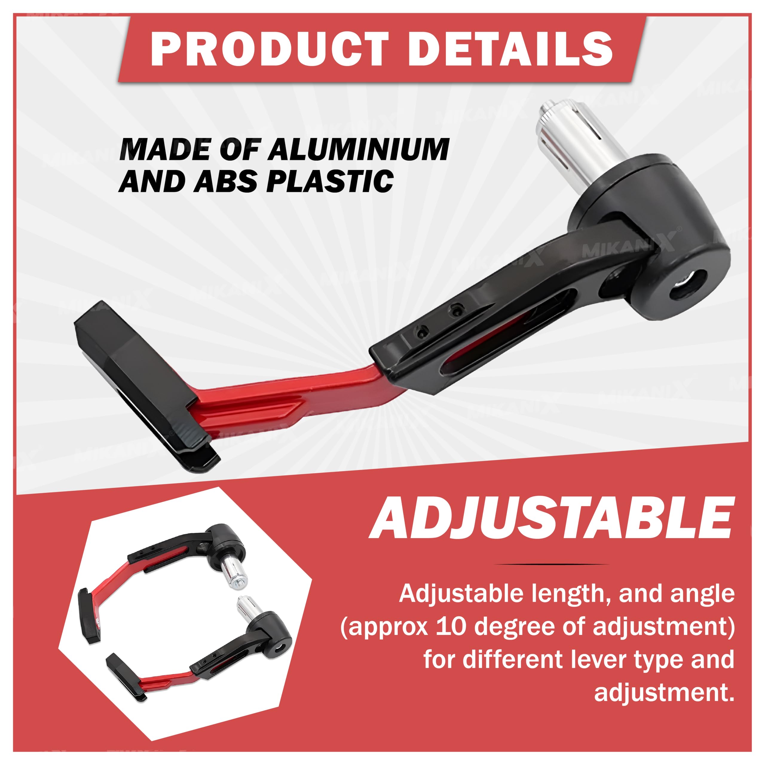 OBEROI'S TRADERS CNC Aluminium Motorcycle Handlebar Brake Clutch Lever Guard | Handle Bar End Protector | Handlebar Hand Guard Universal for All Bike