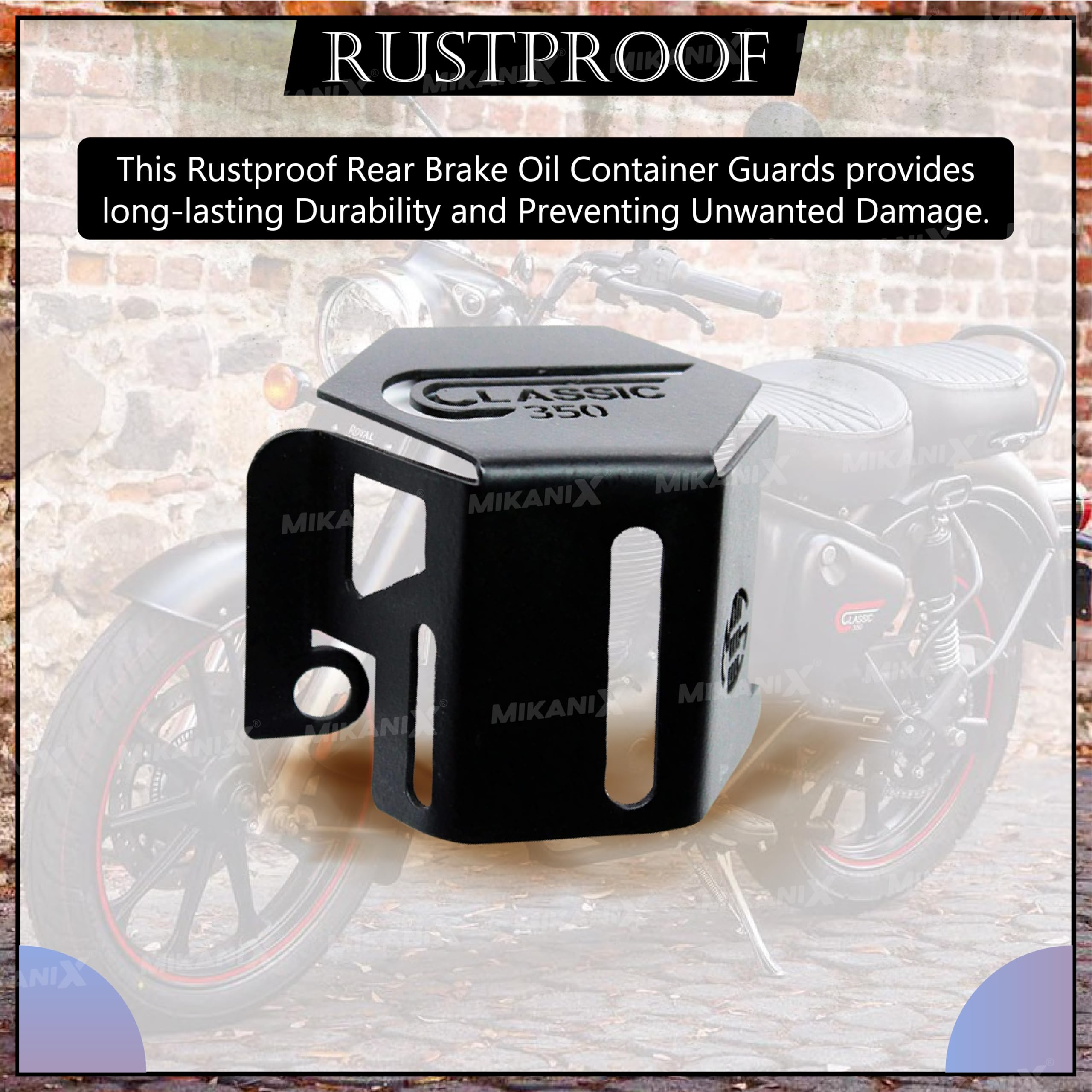 MIKANIX Premium Classic 350 Be Reborn Next Gen Brake Oil Container Guard Compatible With/For RE