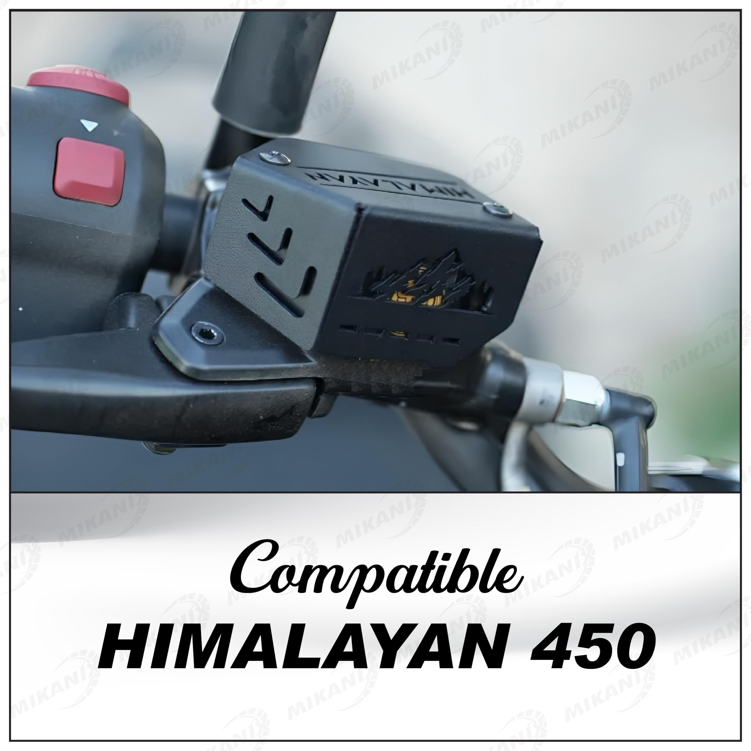 MIKANIX Combo For Himalayan 450 Bike Complete Black Accessories Combo kit | Front Oil Cap Reservoir | Rear Oil Container Guard | Side Stand & Master Cylinder Guard