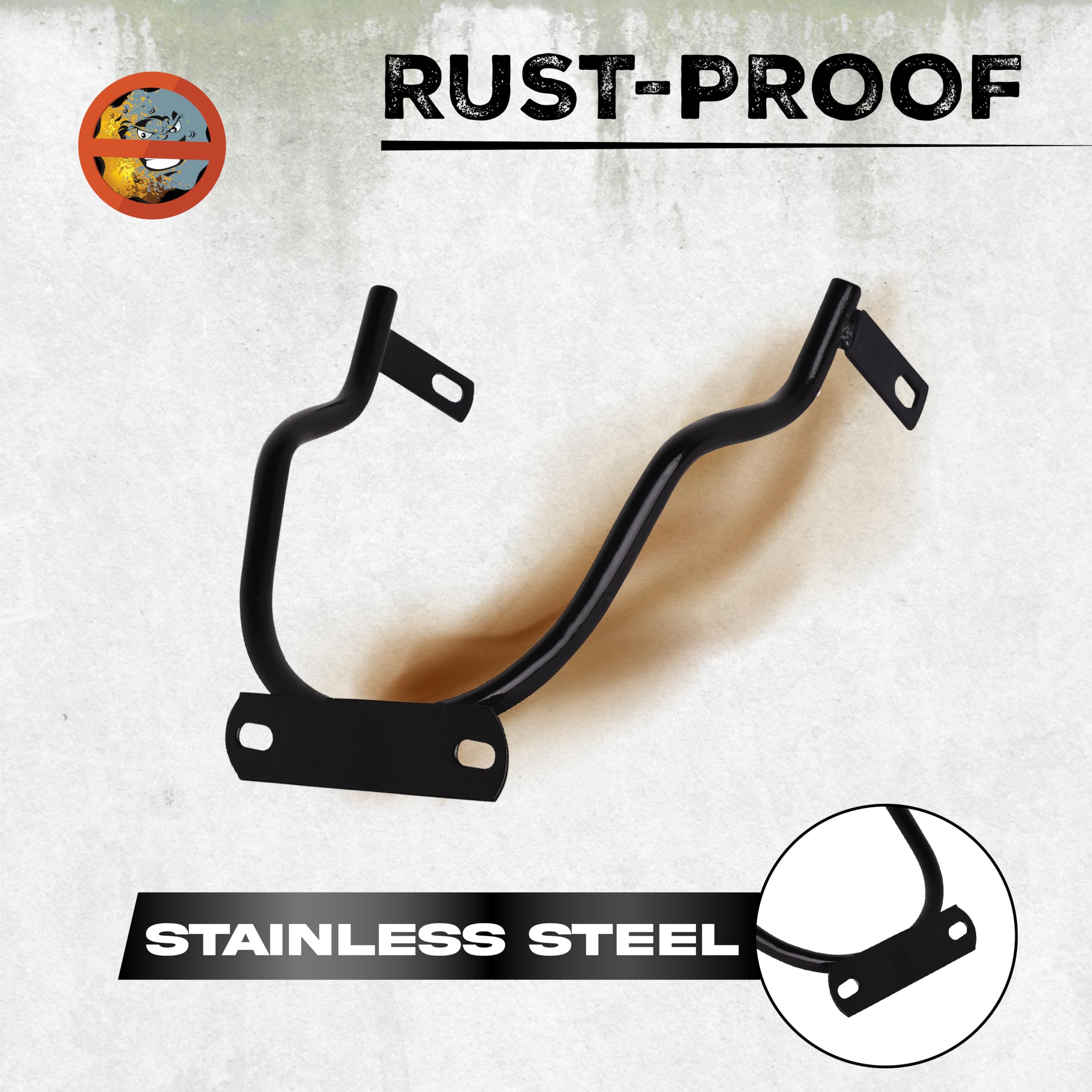 MIKANIX Universal Bike Front Number Plate Holder Bracket | Fits All Motorcycles | Heavy-Duty Metal | Rust-Free & Anti-Vibration Design Compatible with (NS-160,200,125)