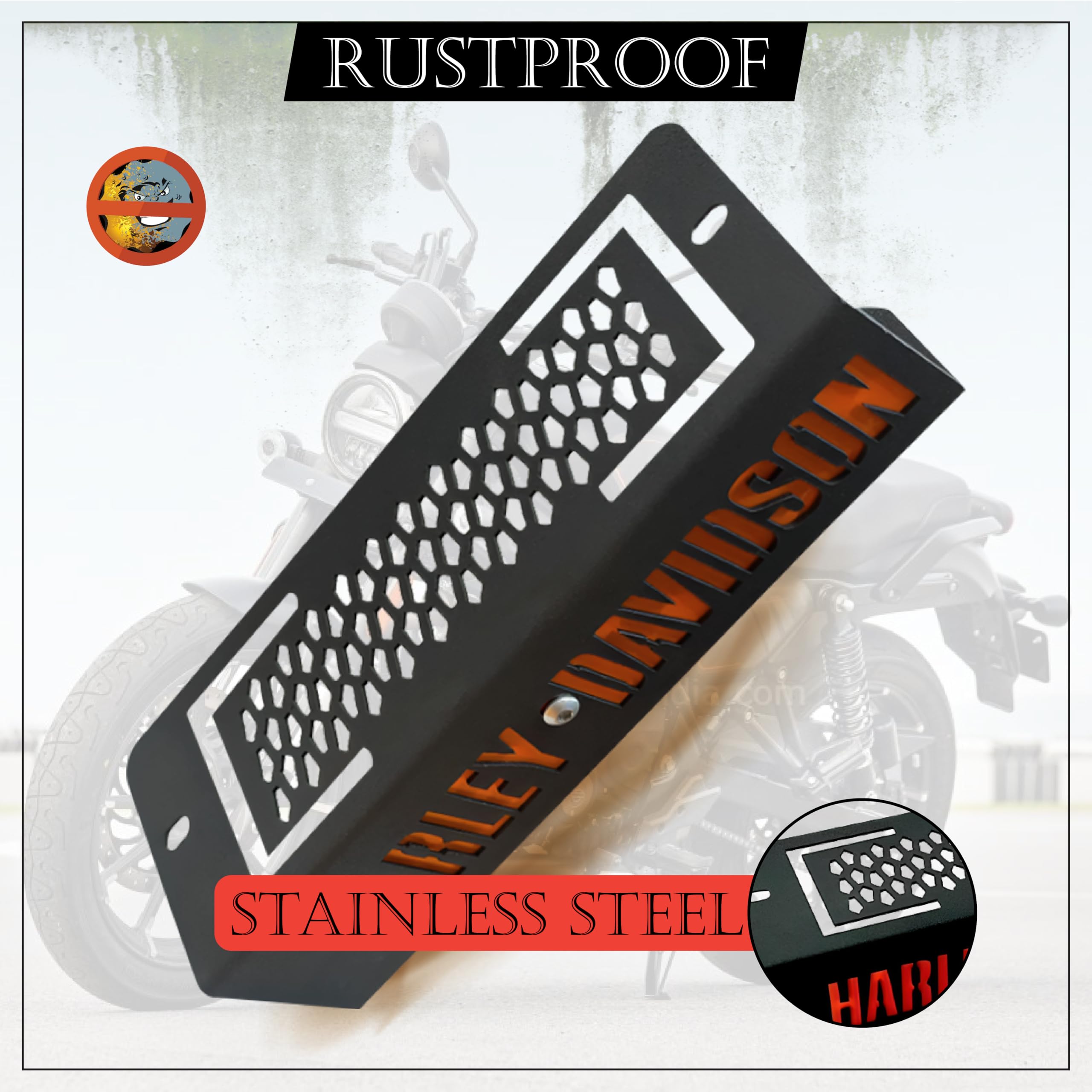 MIKANIX Stainless Steel Bike Radiator Guard Grill Protector Cover Compatible With Harley Davidson X440