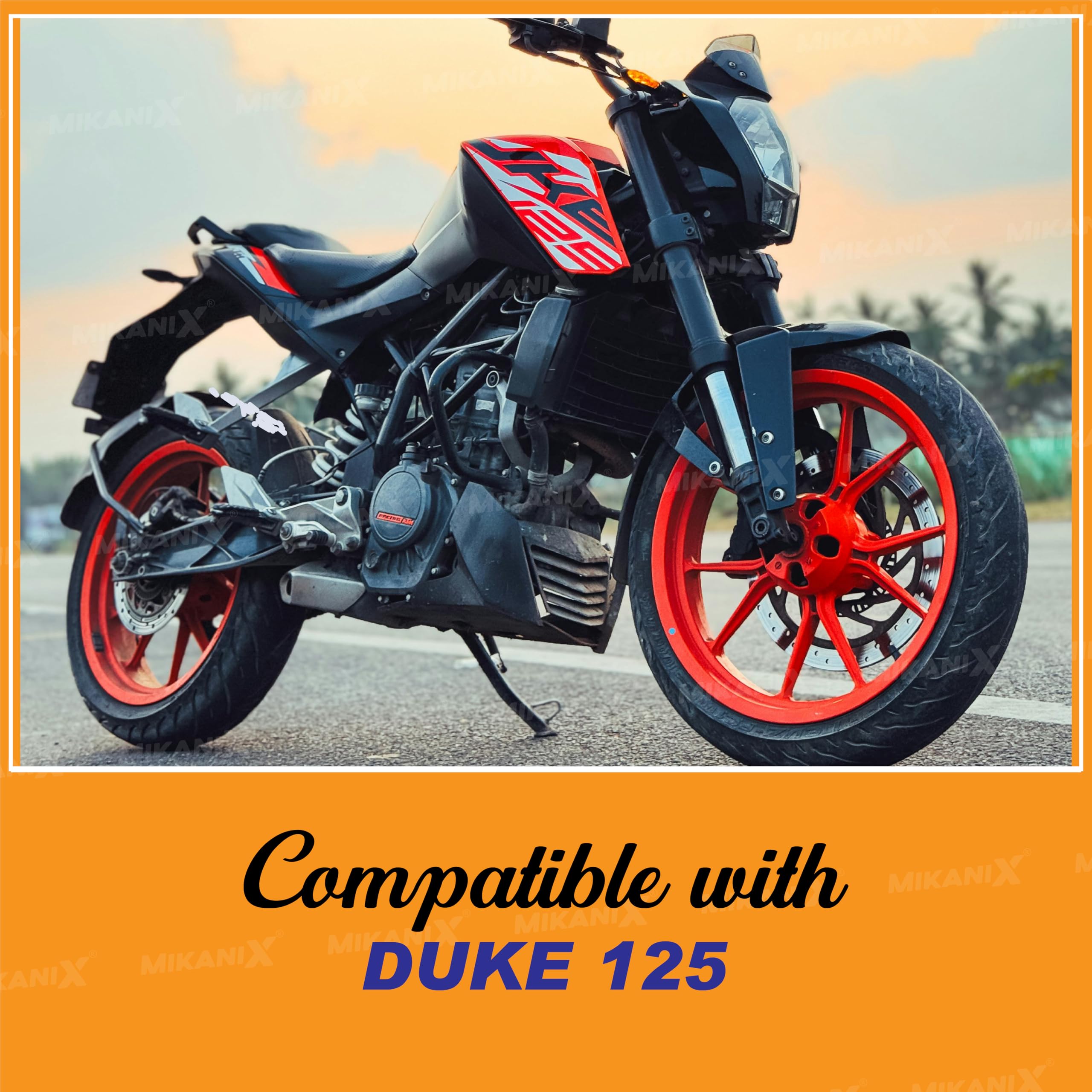 MIKANIX Brushed Stainless Steel Front Disc Brake Master Cylinder Guard Compatible with/for KTM