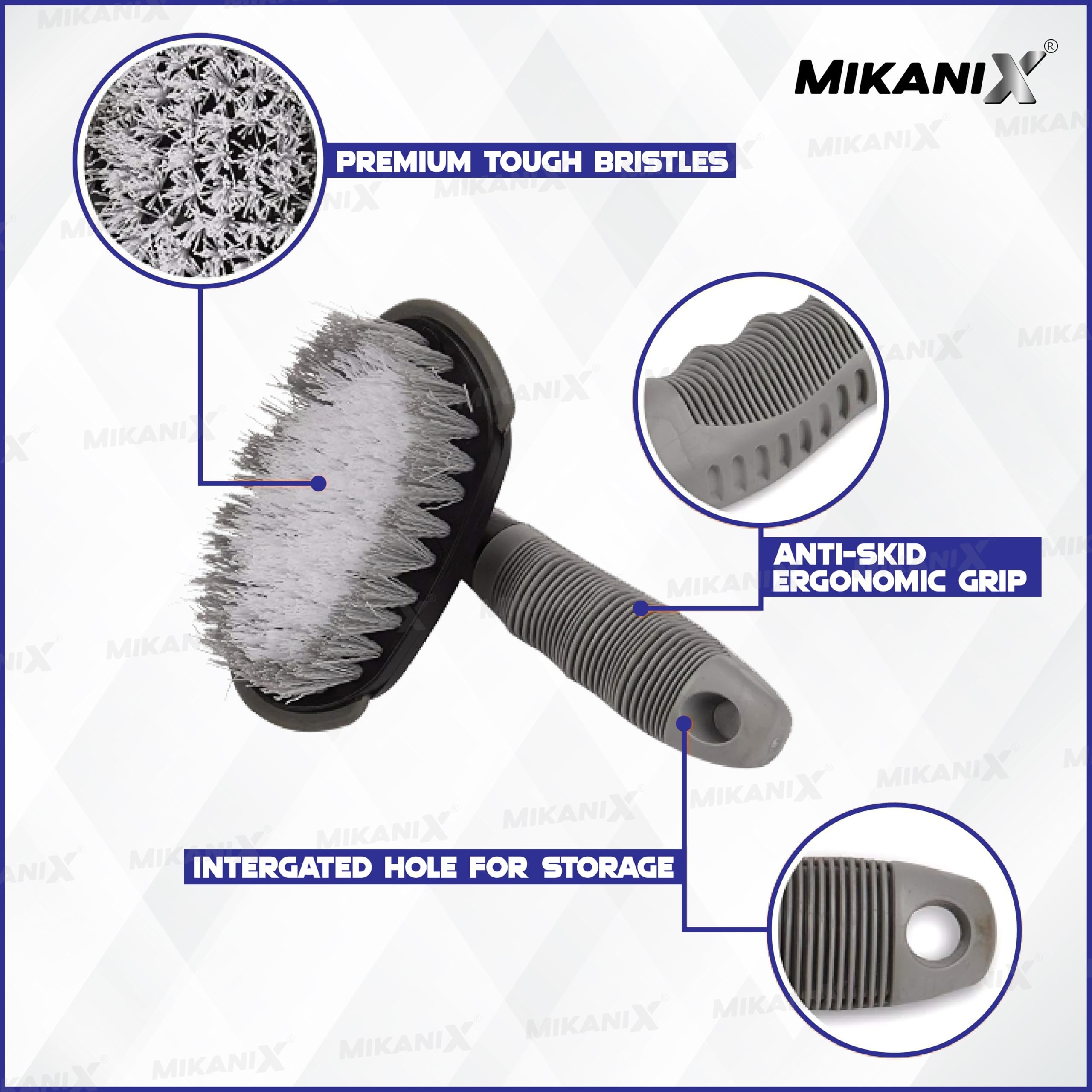 OBEROI'S TRADERS Car & Motorcycle Wheel/Tyre Cleaning Brush to Remove Mud, Dirt and Brake Dust for Vehicle Cleaning & Washing Tool