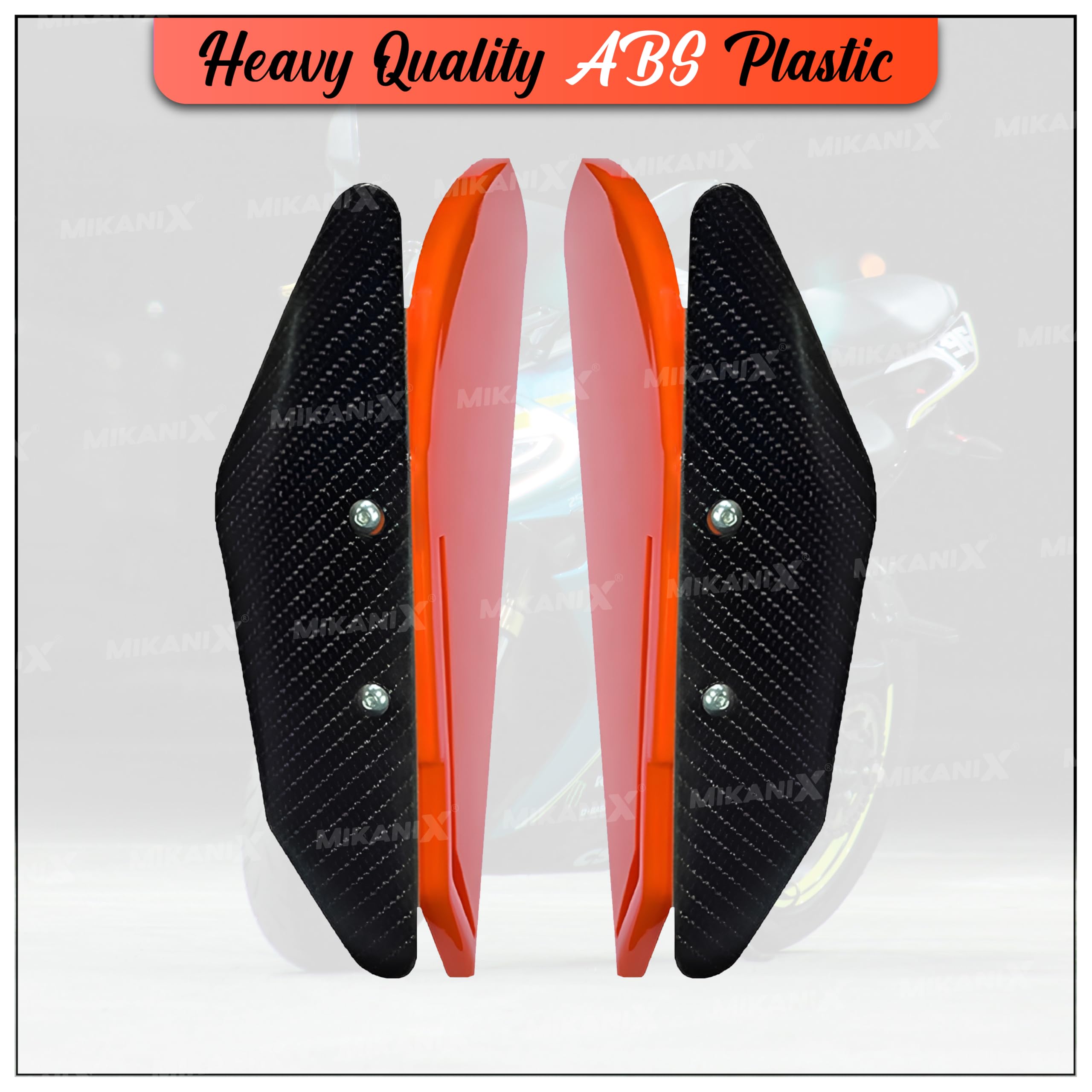 MIKANIX R15 V3 / V4, Ninja, CBR, RR310, KTM RC Bike Side Wings/Winglet Pro Canard Bike Fairing Kit (Pack of 2)