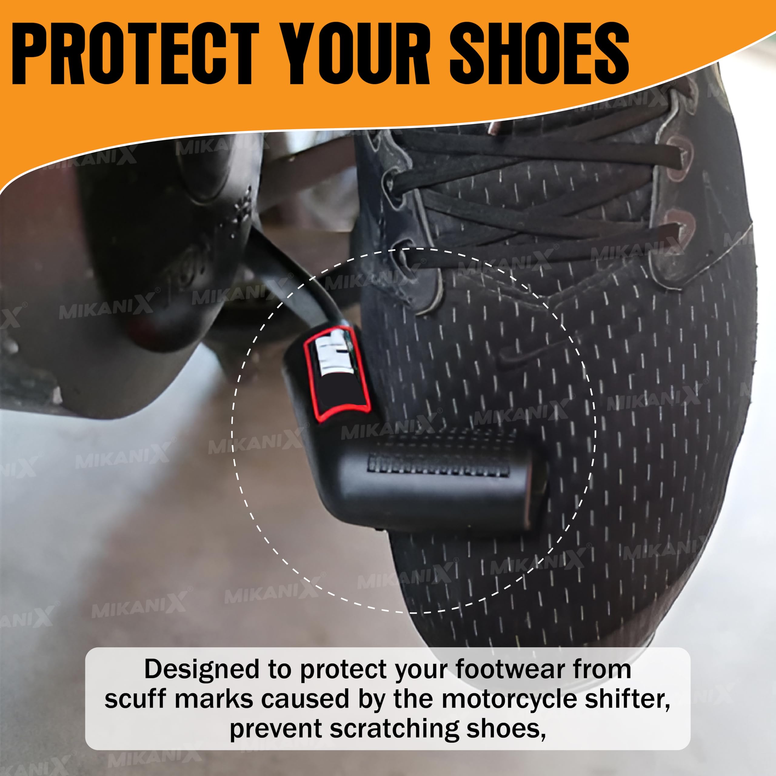 OBEROI'S TRADERS Bike Gear Shift Knob Cover with Gear Shifter Collar | Shoe Pad Protector for Universal for All Motorcycle