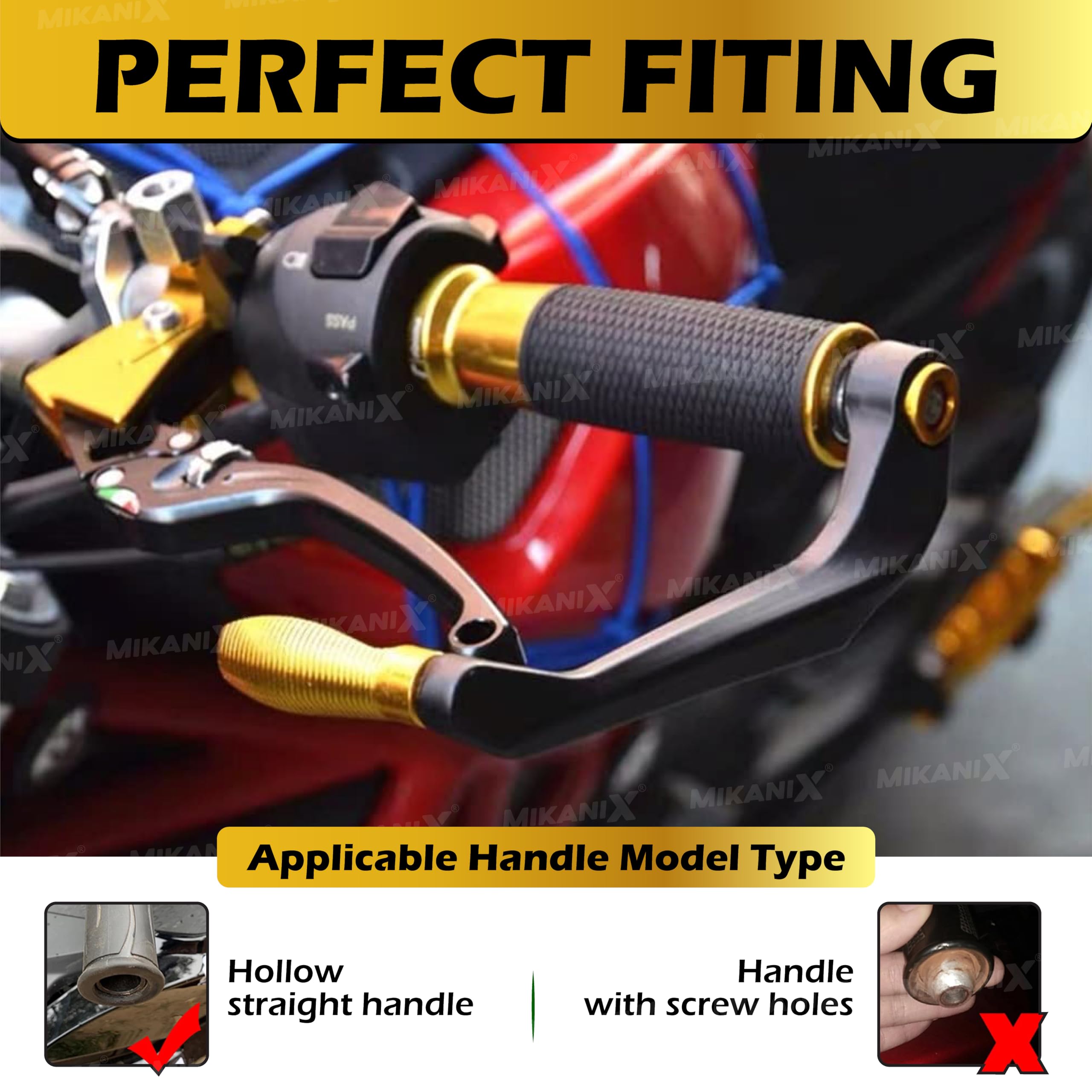 OBEROI'S TRADERS Carbon Finish CNC Aluminum Universal Motorcycle Lever Guard | Handle Bar End Brake Clutch Lever Protective Guards | Hand Guards for All Bikes