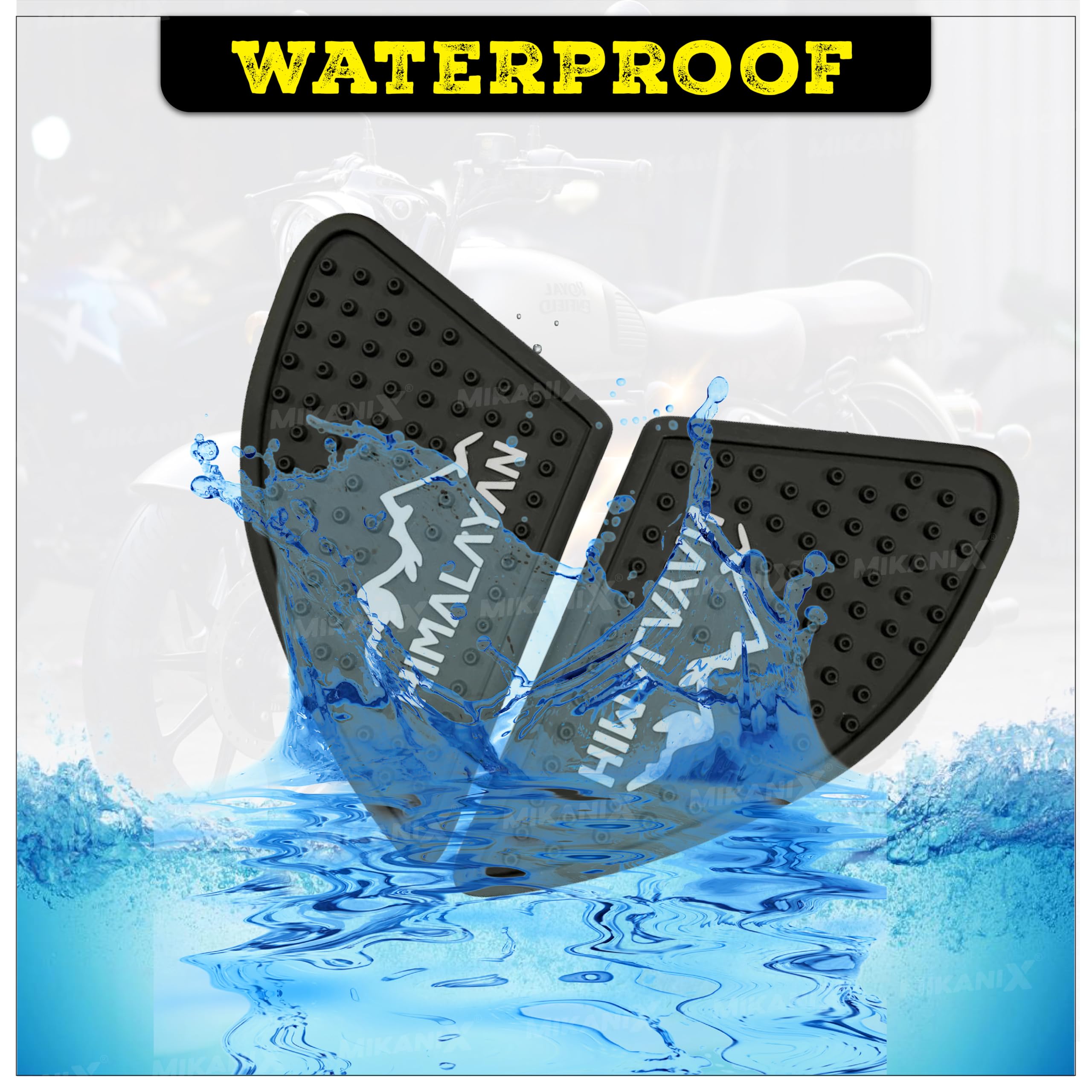 MIKANIX Anti Slip Silicone Tank Pad/Thai Pad Waterproof Sticker for Royal Enfield Himalayan