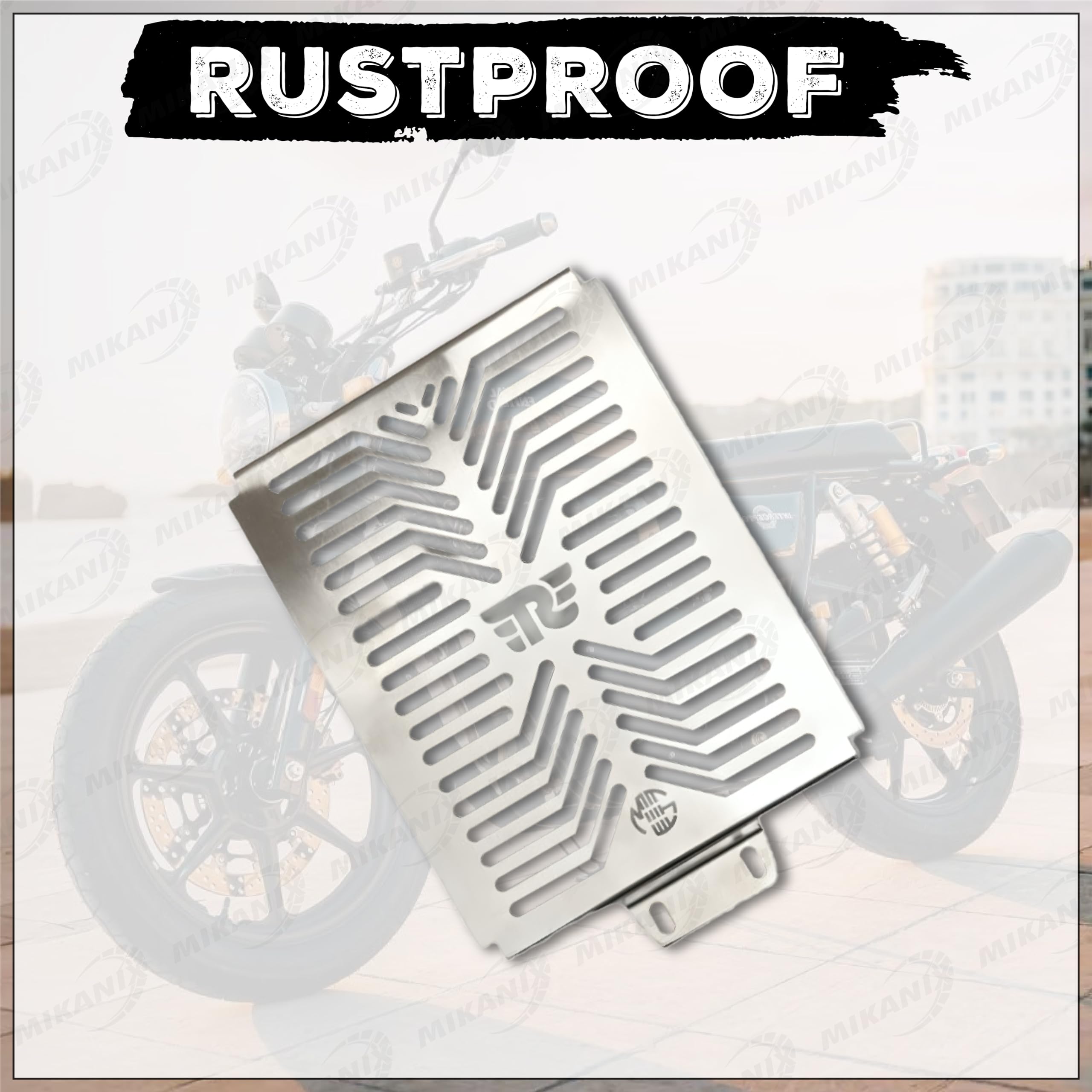 MIKANIX Stainless Steel Interceptor 650 / Continental GT 650 Bike Radiator Protector Grill/Cover Guard