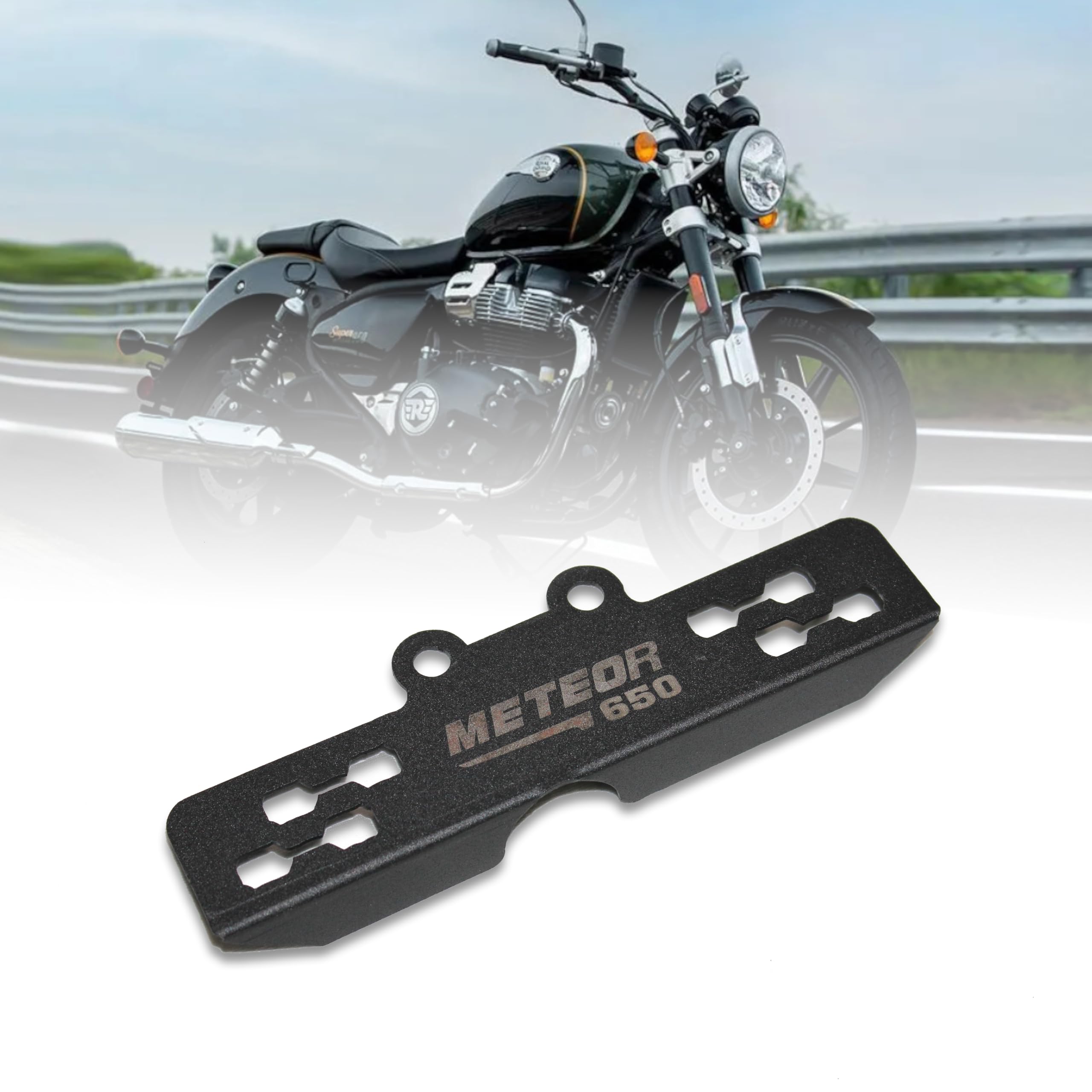 MIKANIX Bike Rear Master Cylinder Guard for Royal Enfield Super Meteor 650