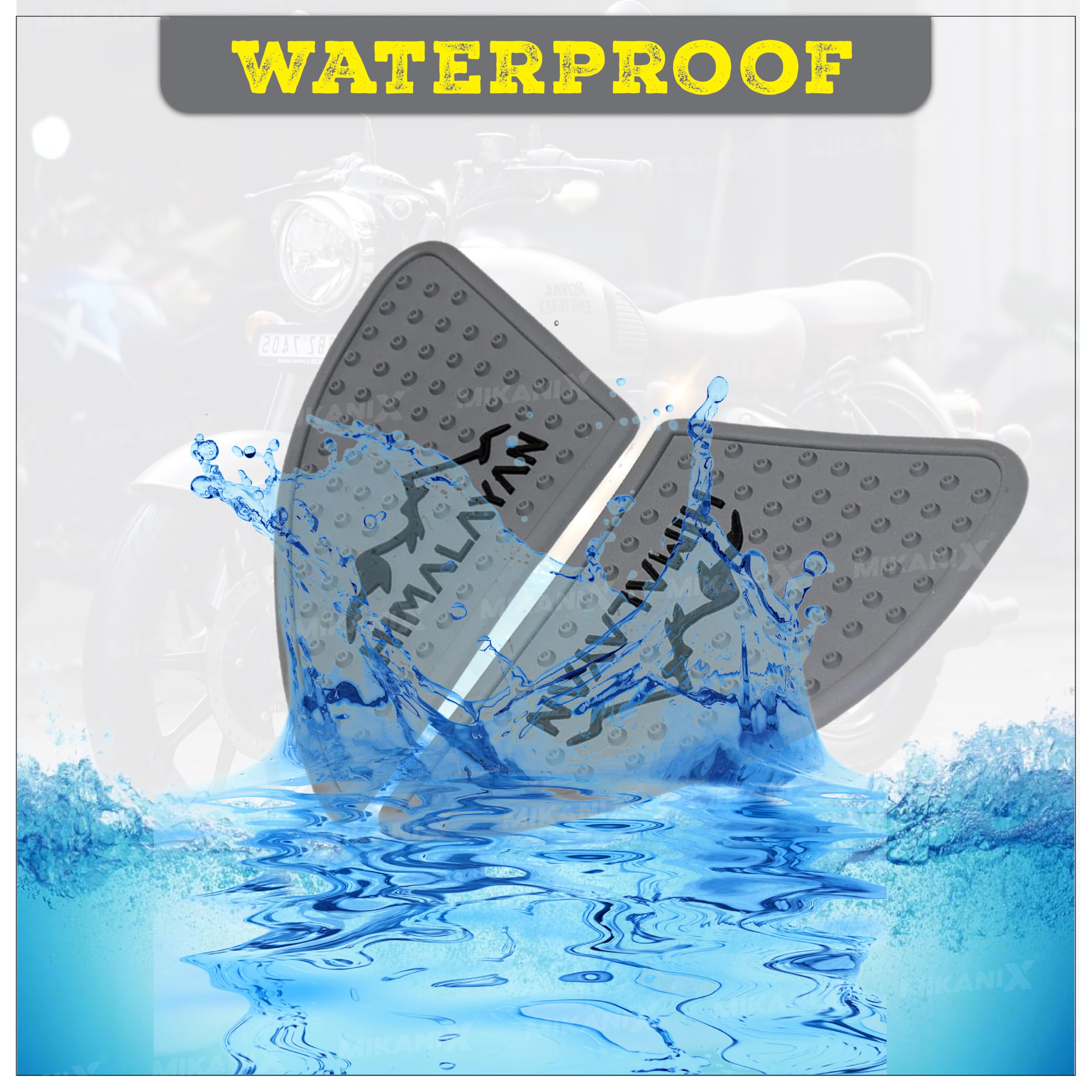 MIKANIX Anti Slip Silicone Tank Pad/Thai Pad Waterproof Sticker for Royal Enfield Himalayan