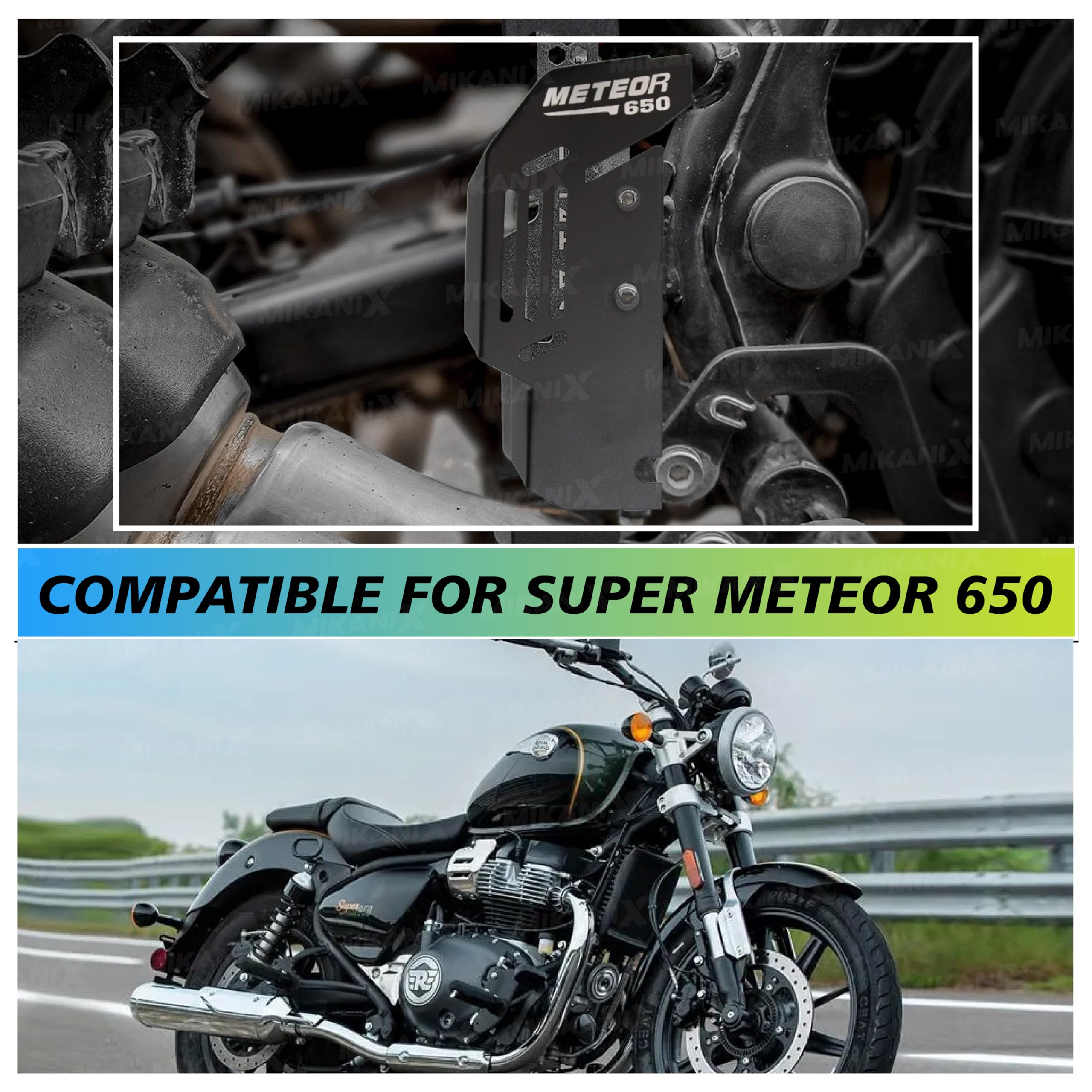 MIKANIX Bike Rear Master Cylinder Guard for Royal Enfield Super Meteor 650