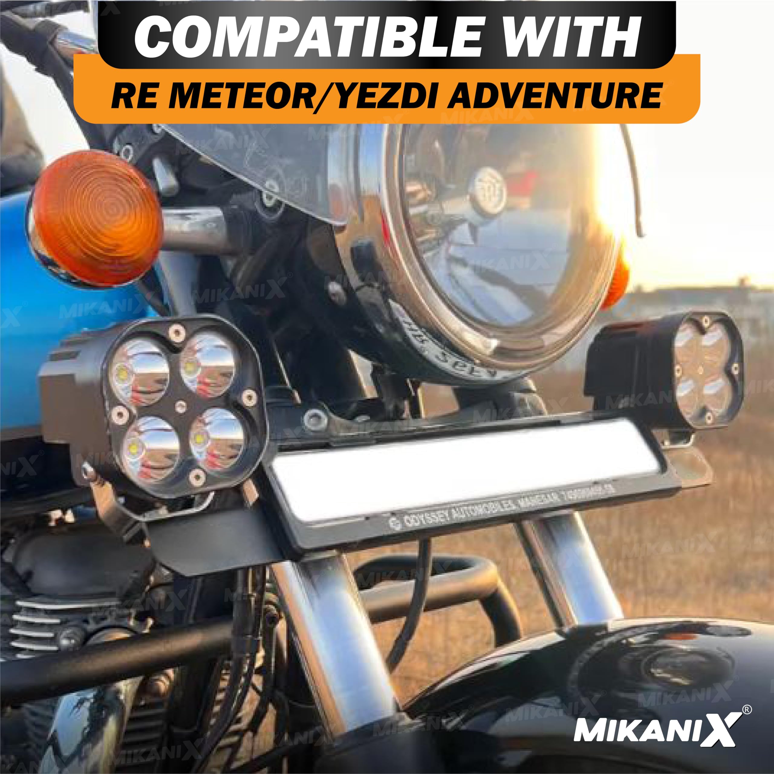 Mikanix Xpulse 200 Bike Fog Light Clamp / Fog Light Holder Mounting Bracket Set of 2 Bike Headlight Mount
