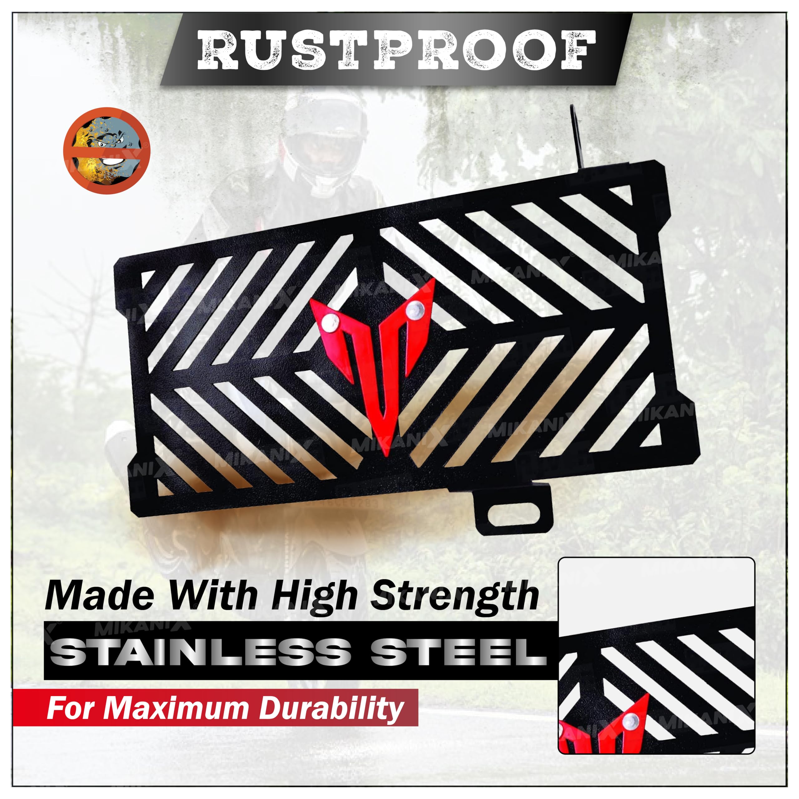 MIKANIX MT 15 Bike Stainless Steel Radiator Guard Protector Grill Cover Bike Crash Guard For Yamaha MT 15