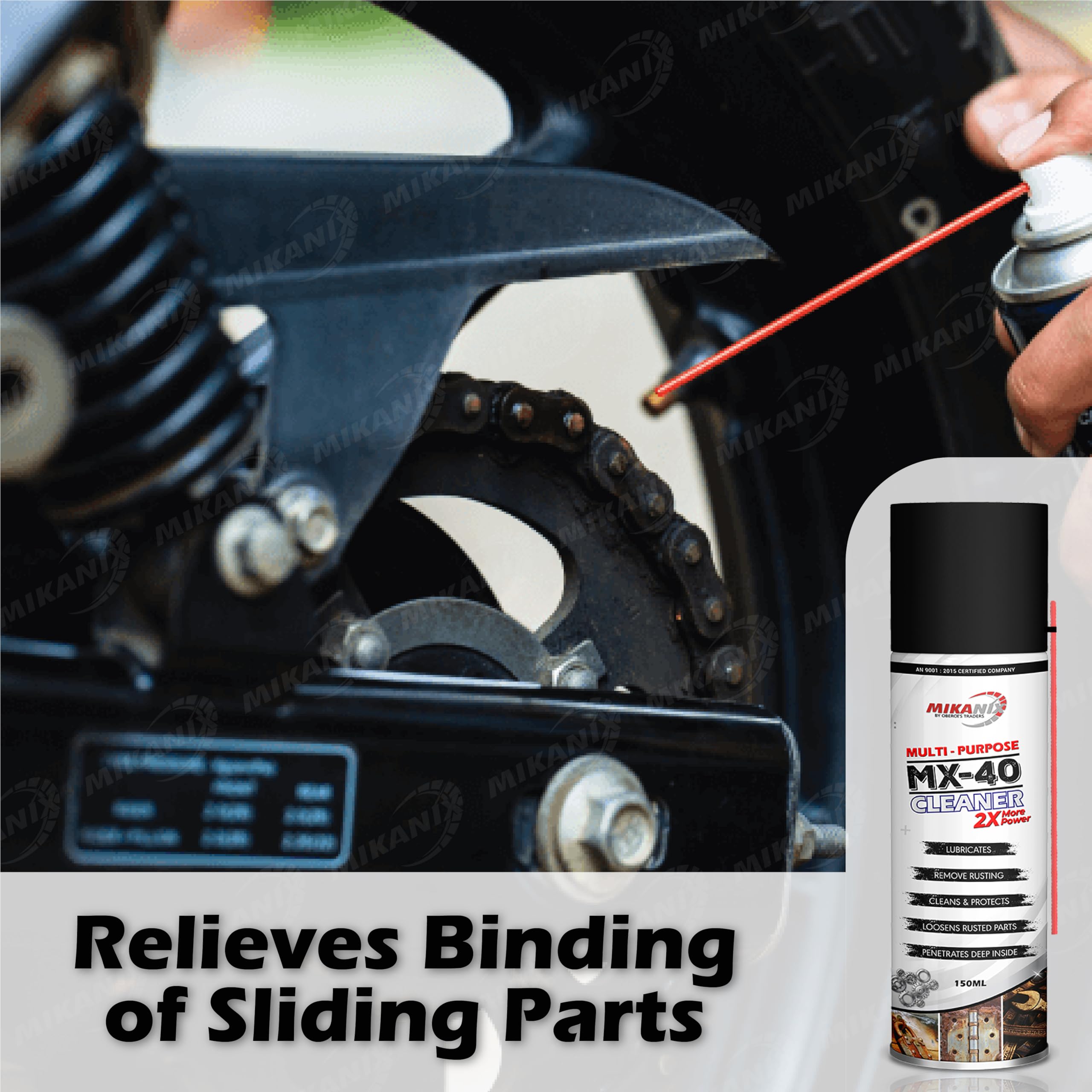 OBEROI'S TRADERS MX-40 Rust Cleaner | Rust Remover Aerosol Spray To Remove Rust From Chain | Jammed locks | Rusted Door Hinges For Automobiles | Tools | Industrial Machinery & Household Items