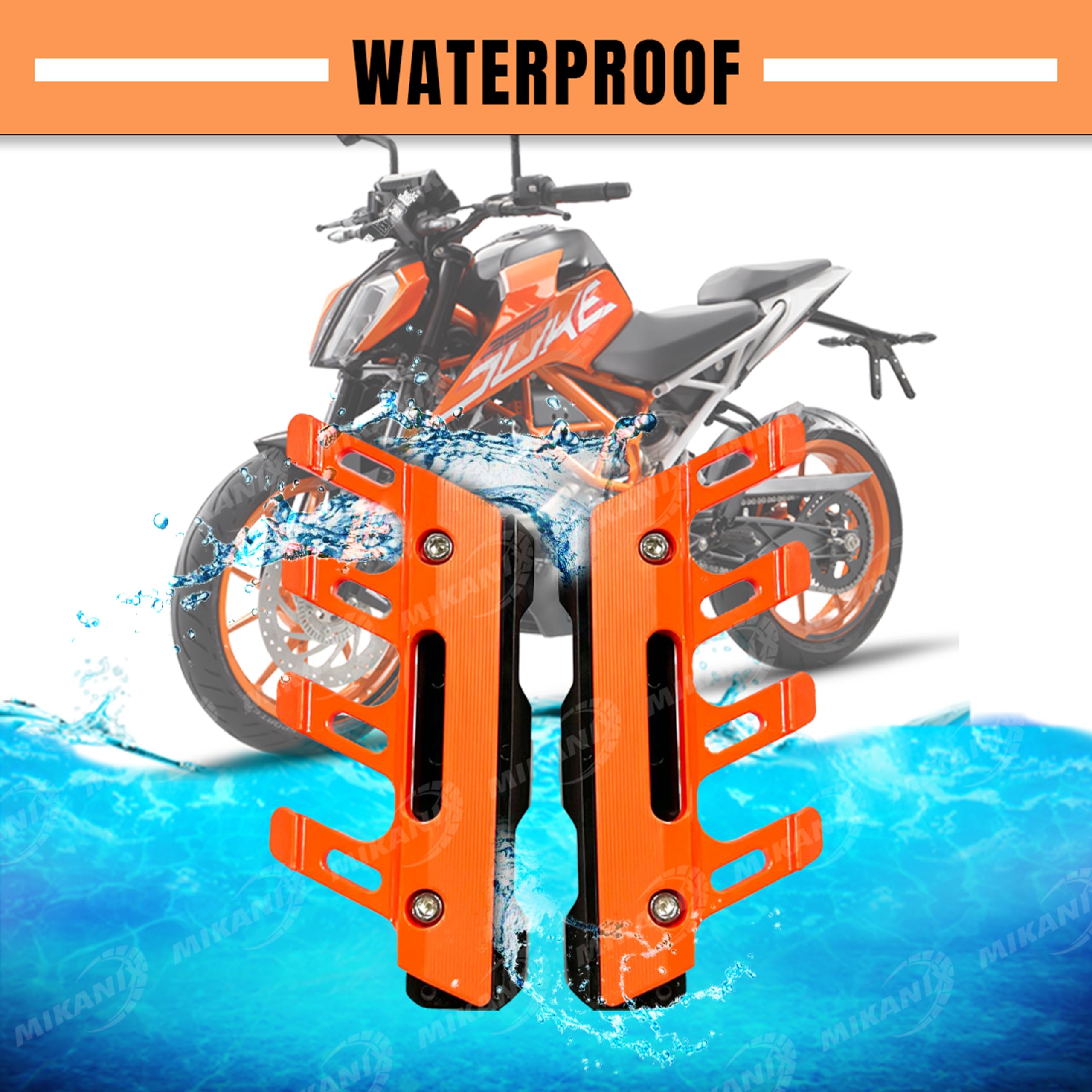 MIKANIX Bike ABS Shocker Protector | Front Fork Fender Protector | Anti-Fall Slider Guard Universal for All Bikes