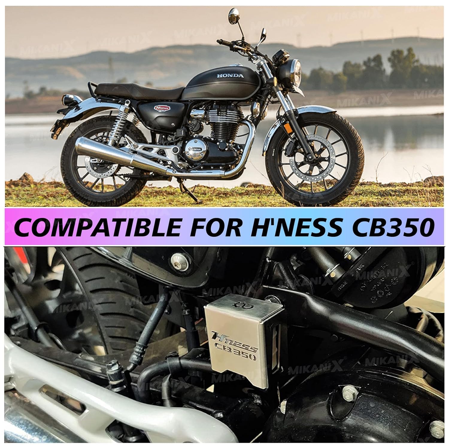 OBEROI'S TRADERS Rear Brake Oil Container Guard | Fluid Reservoir Cap Compatible With Hnees CB 350