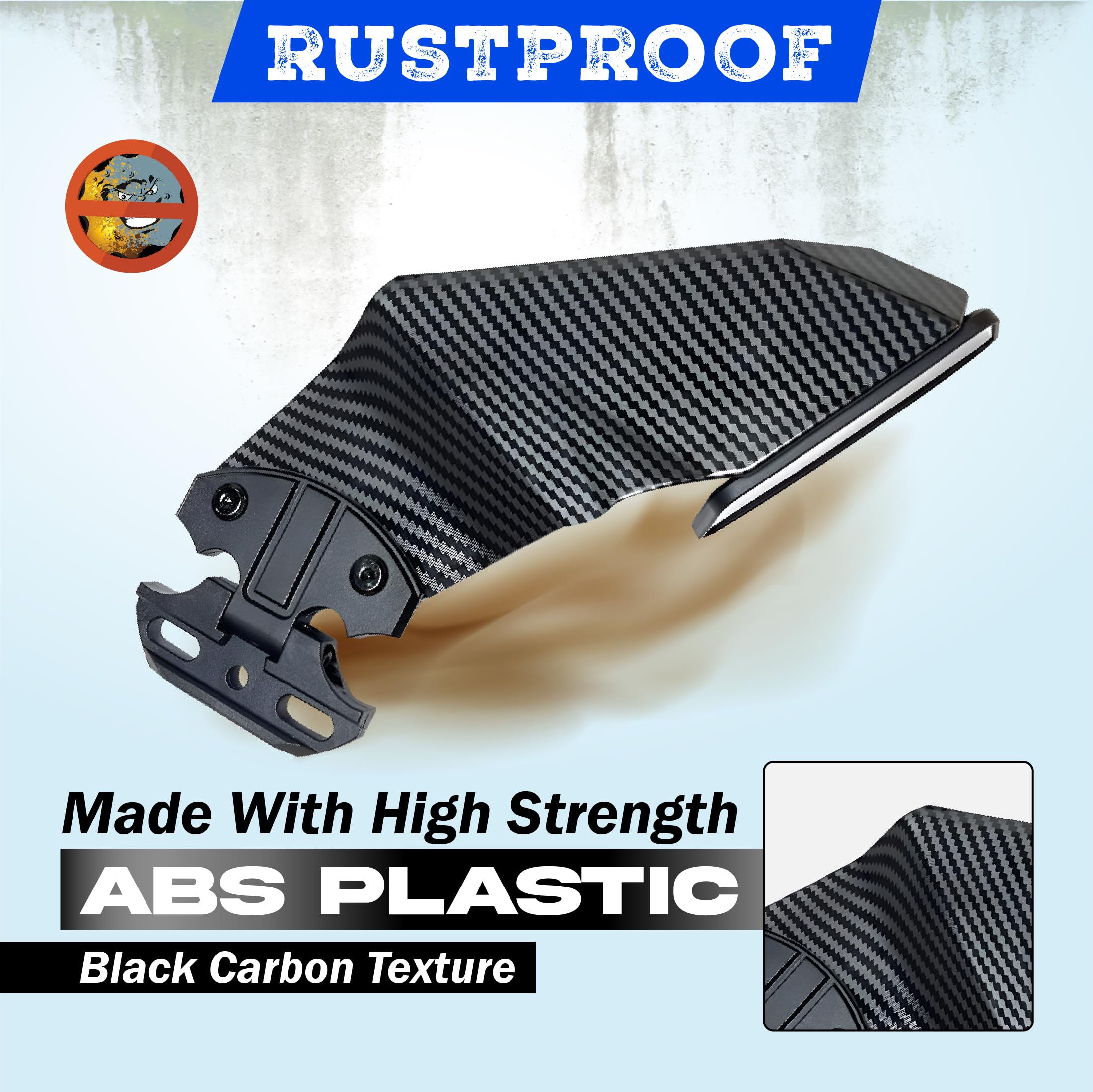 MIKANIX Premium H2 Style Rear View Mirror for Fairing Bikes | Carbon Fiber Finish | Sporty Look Side Mirror for Racing & Sports Bikes | Universal Fit