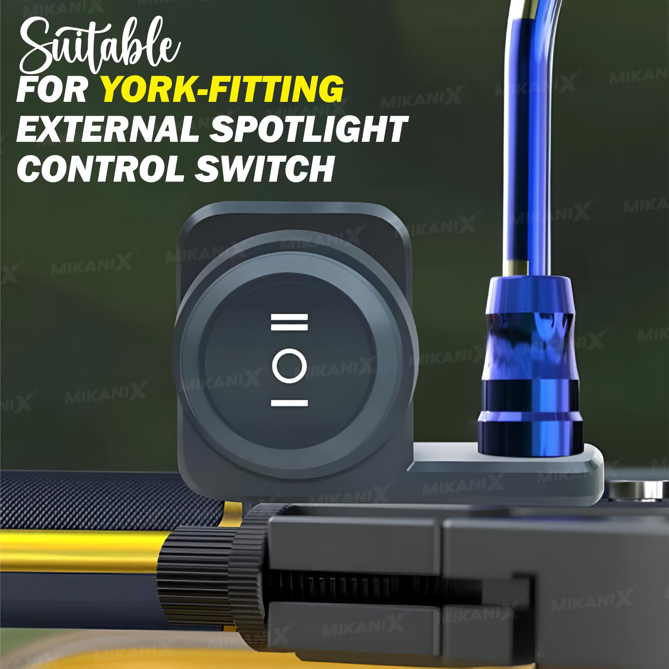 OBEROI'S TRADERS Universal York Fitting Switch Multi-Function | 3 Mode Way Handlebar Switch | ON-OFF-ON Button For Headlight, Fog Light & Bar Lights for All Bikes and Scooter